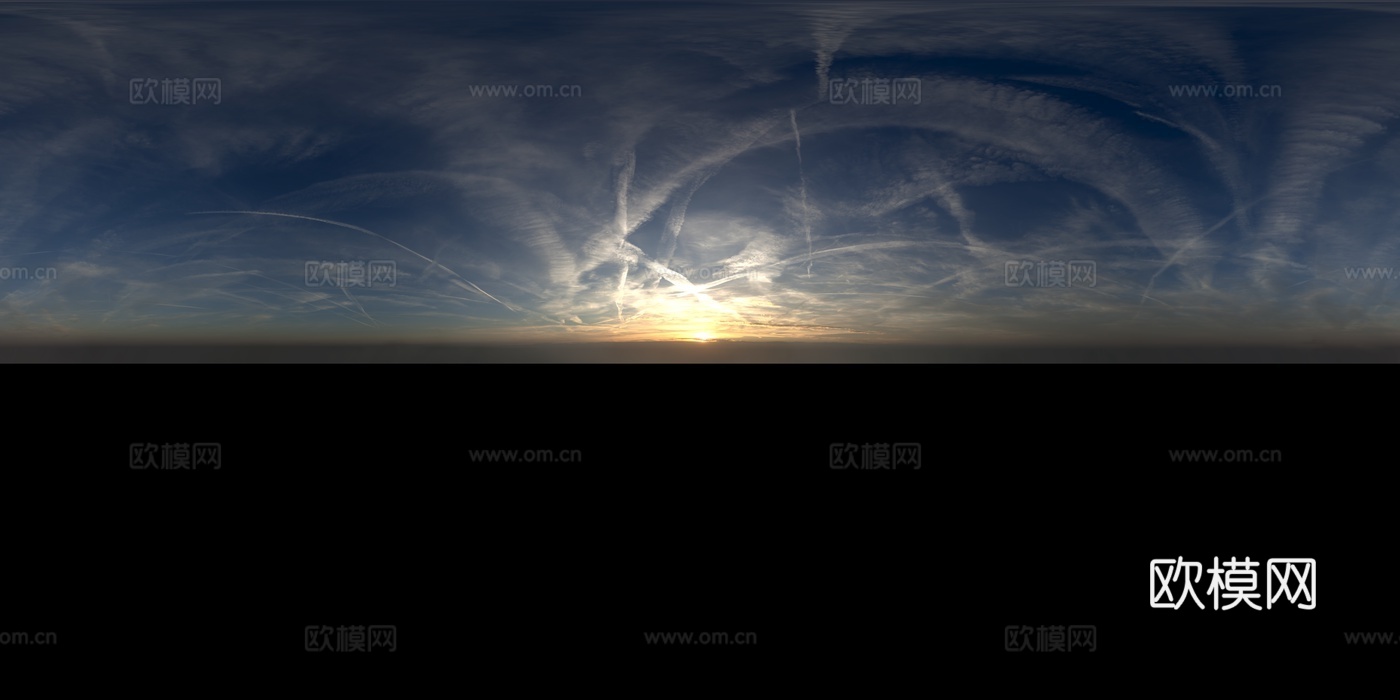 天空日出日落黎明黄昏蓝天白云HDR