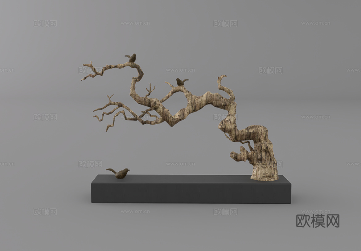 茶具摆件su模型