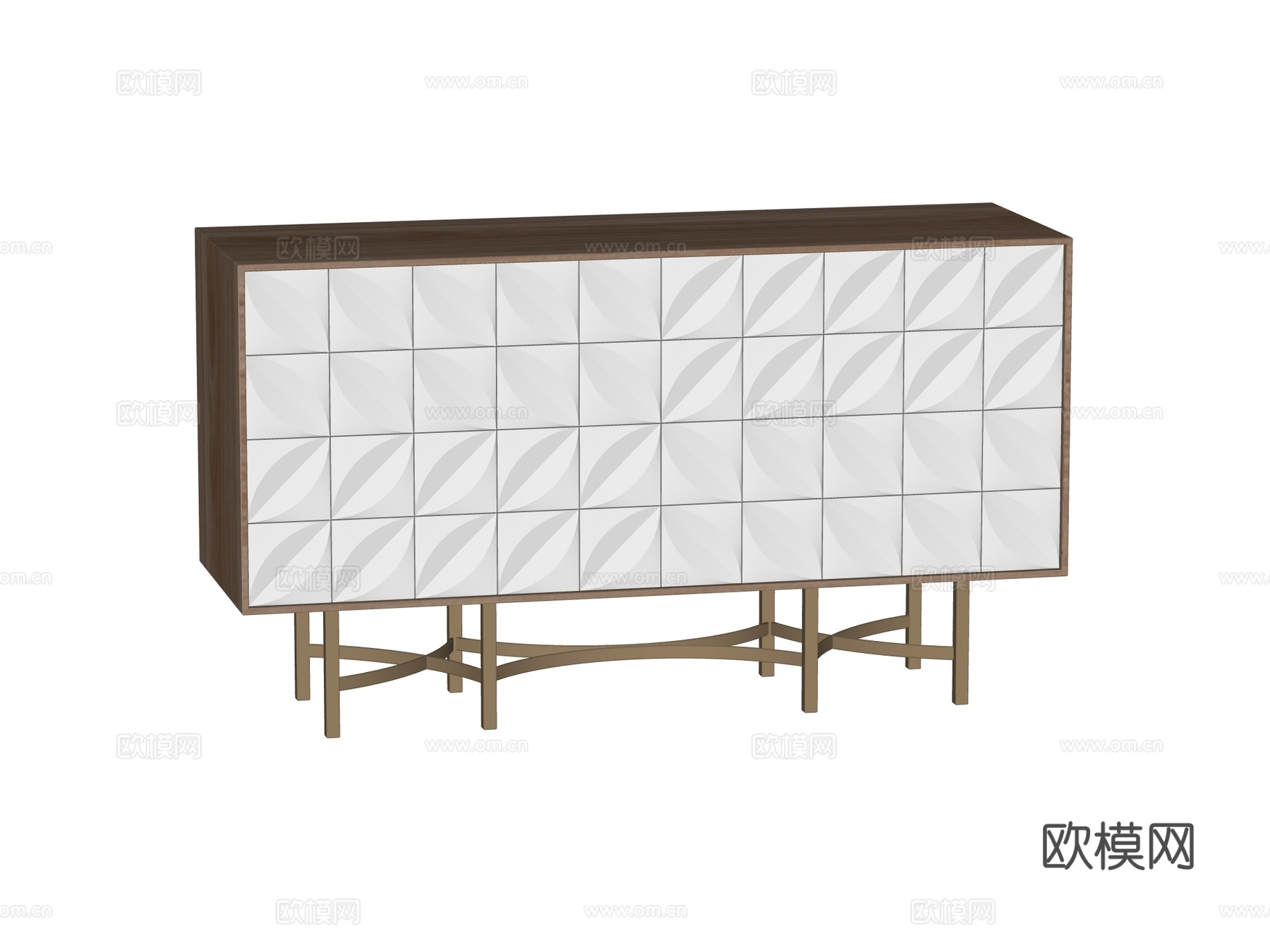 现代边柜装饰柜储物柜su模型