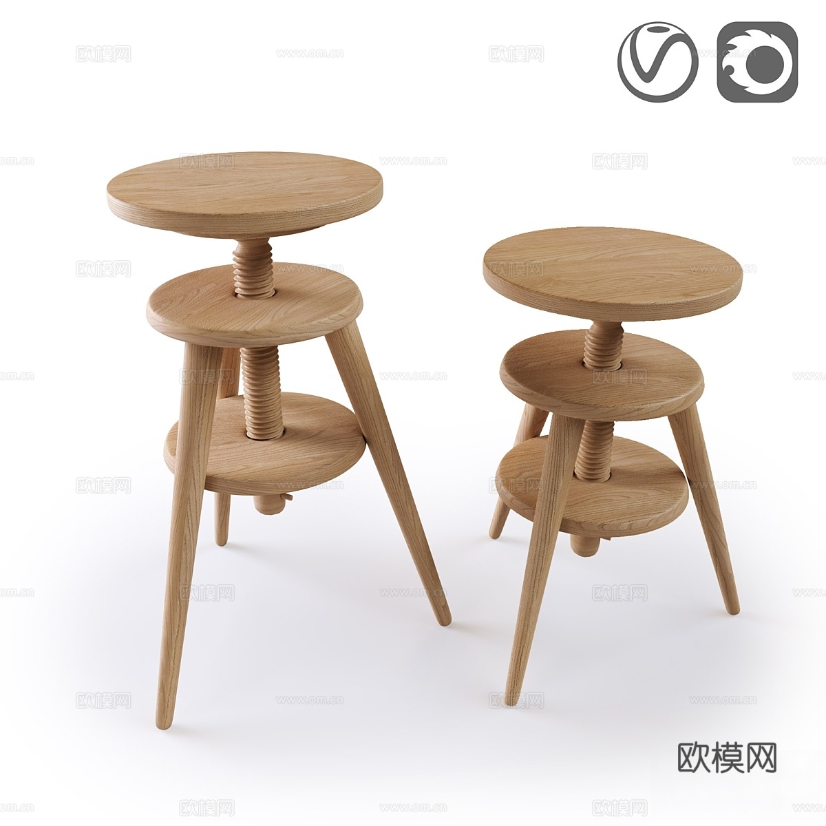 可调高吧凳，Evolutiva3d模型下载