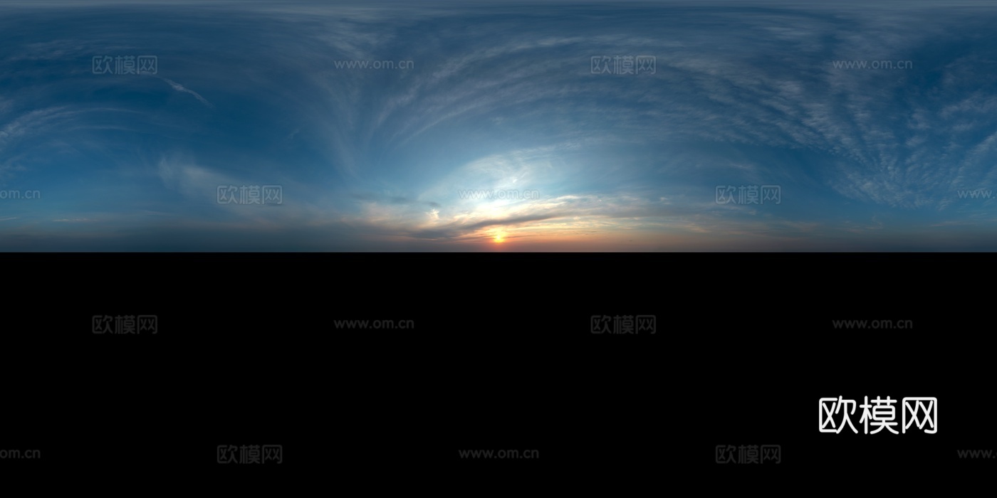 天空日出日落黎明黄昏蓝天白云HDR下载
