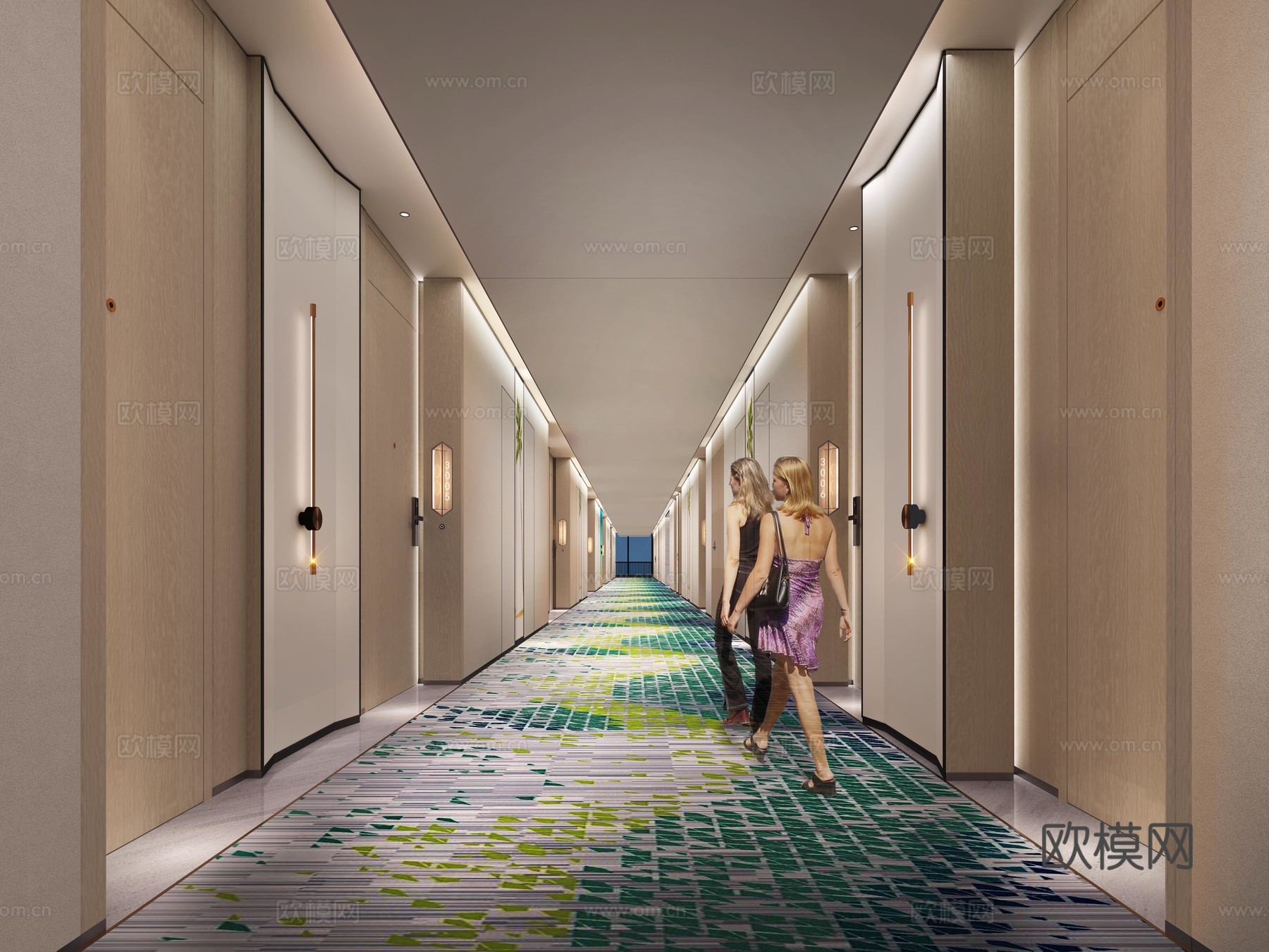 轻奢大酒店 最新全套施工图 效果图合集cad施工图