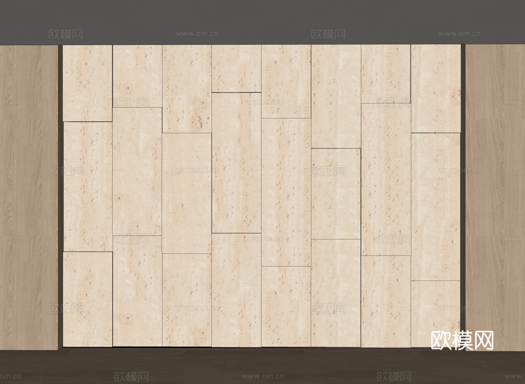 现代背景墙 客厅背景墙 石材背景墙 玄关背景 洞石护墙板 沙su模型