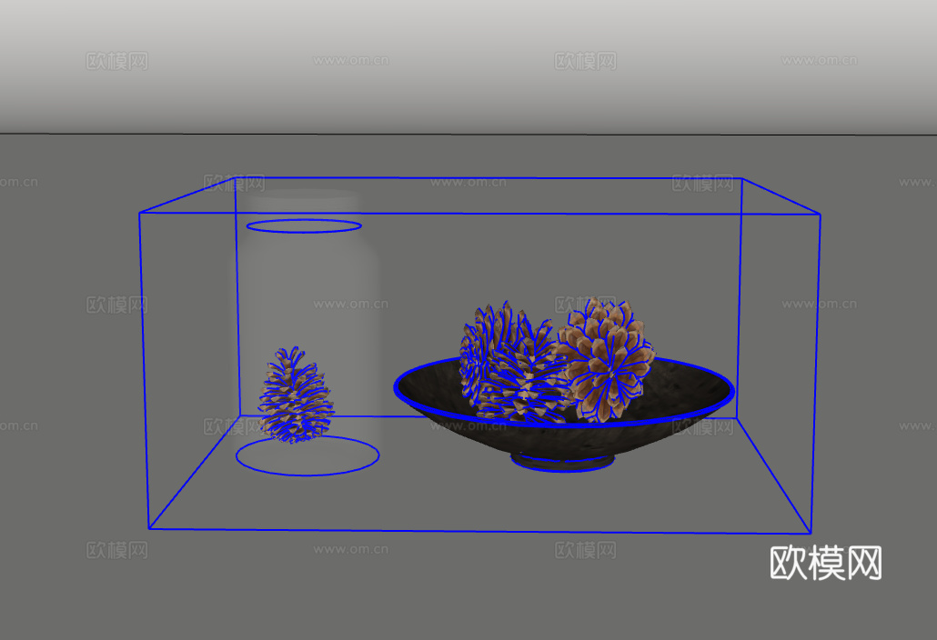 茶具摆件su模型