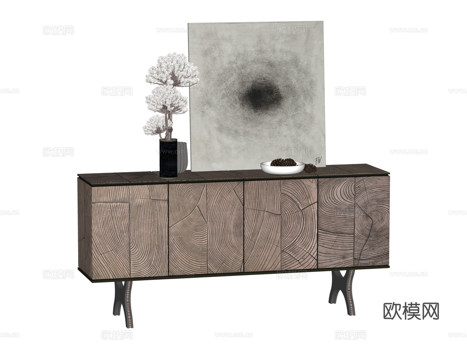边柜斗柜电视柜装饰柜su模型