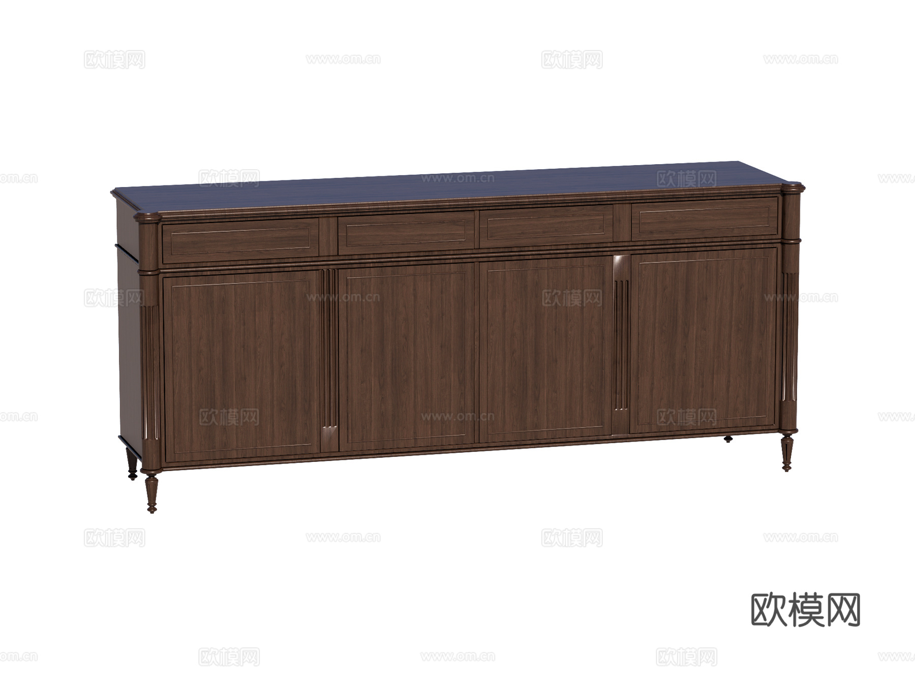 中古边柜装饰柜储物柜su模型