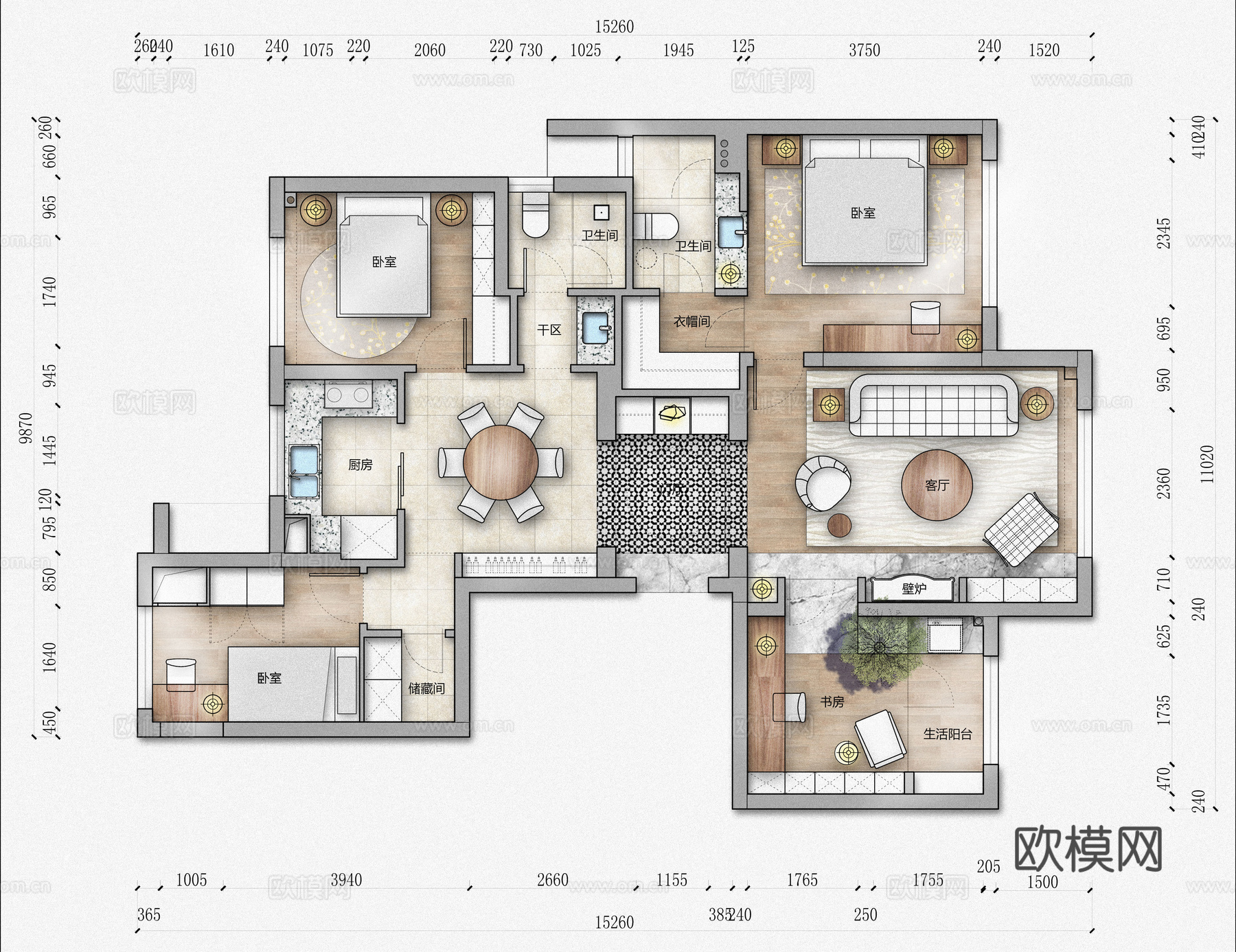 家装平面图cadcad施工图下载