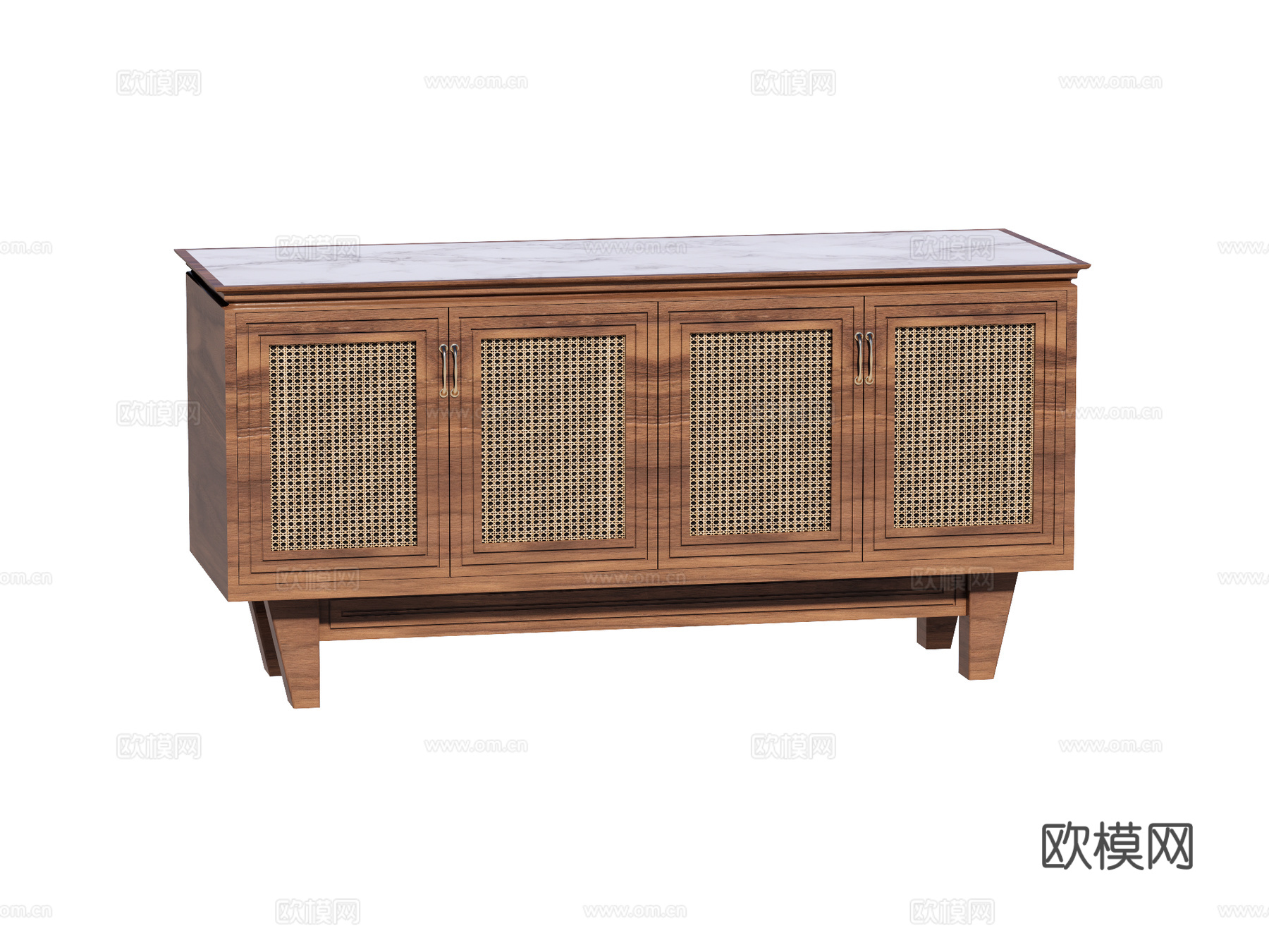 中古边柜装饰柜储物柜su模型