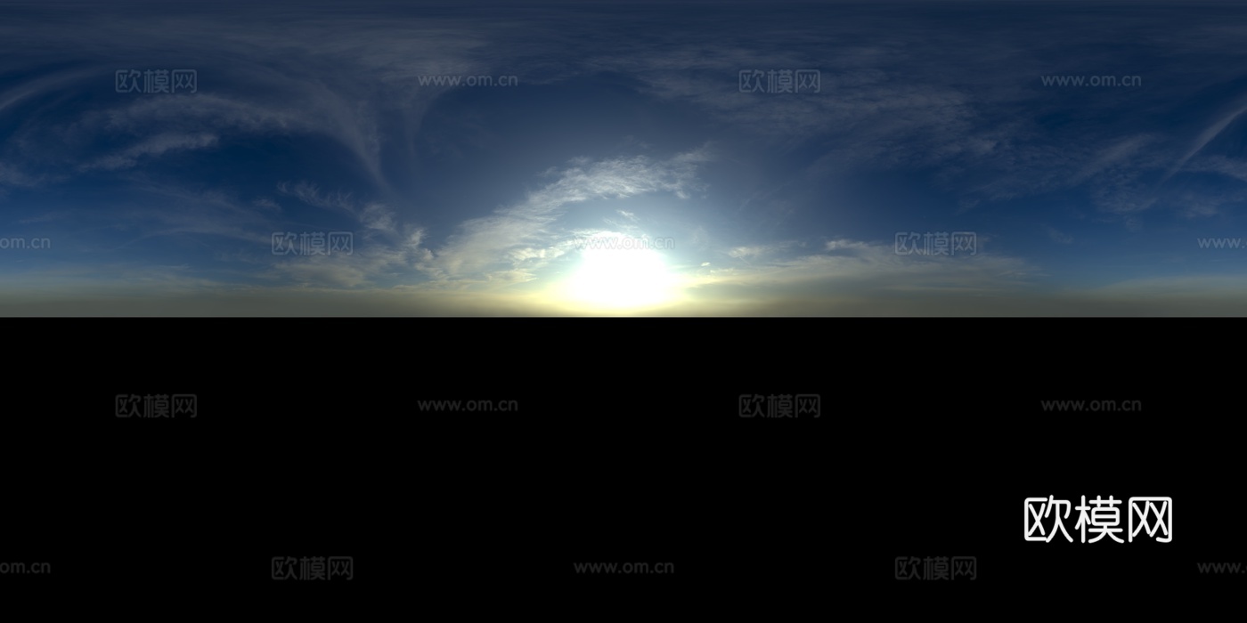 天空日出日落黎明黄昏蓝天白云HDR