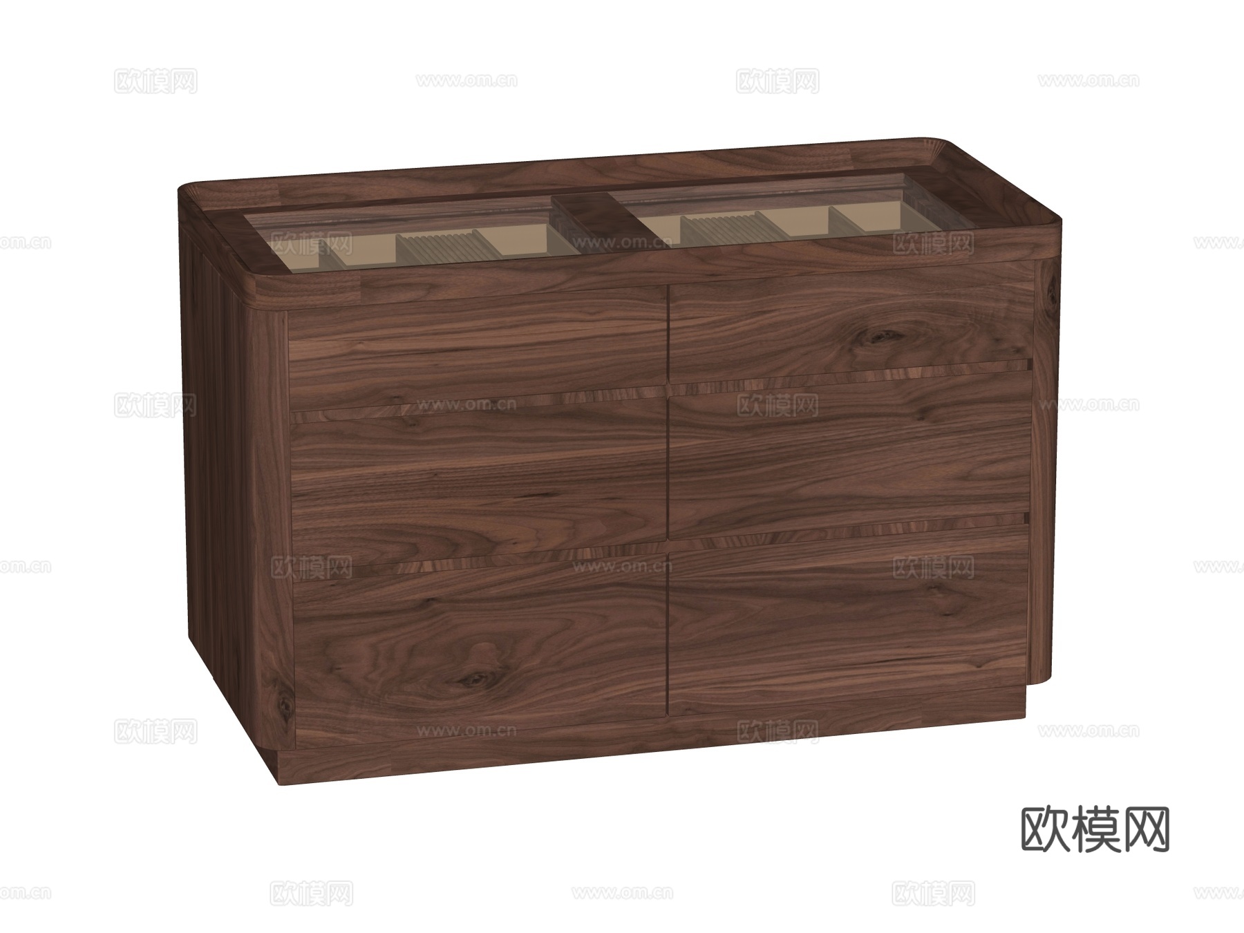 中古边柜装饰柜储物柜首饰柜su模型