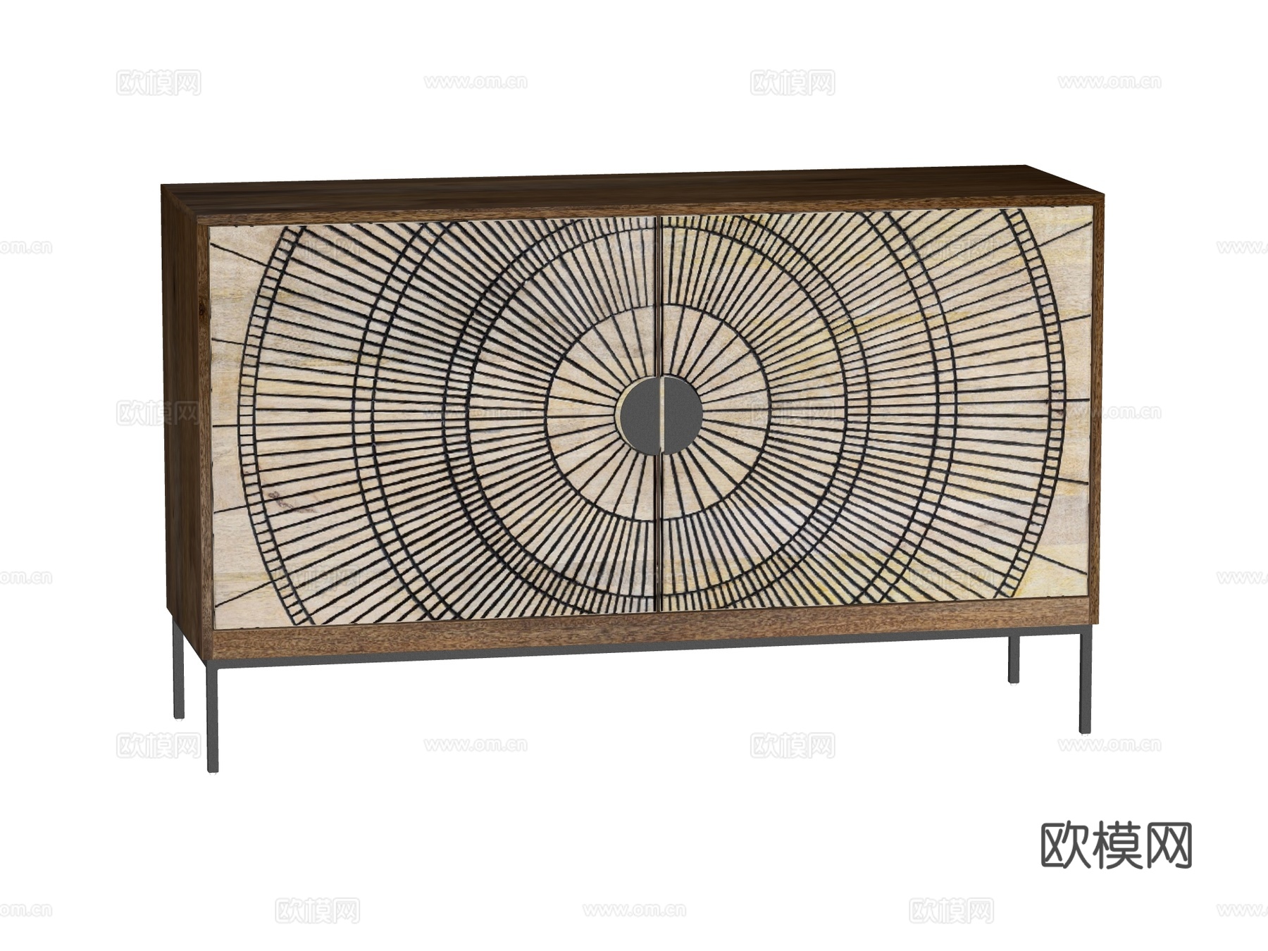 现代边柜电视柜装饰柜储物柜su模型