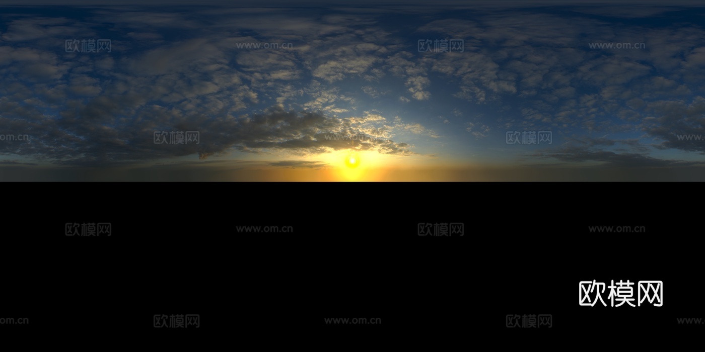 天空日出日落黎明黄昏蓝天白云HDR