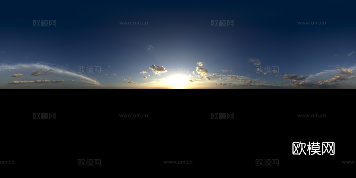 天空日出日落黎明黄昏蓝天白云HDR