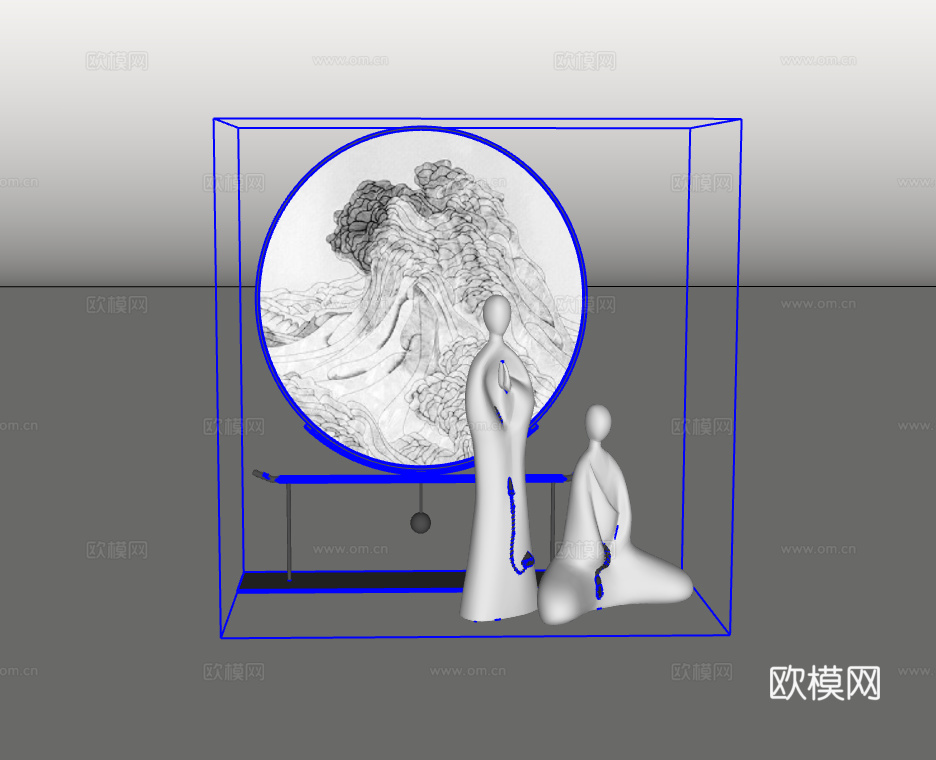 茶具摆件su模型
