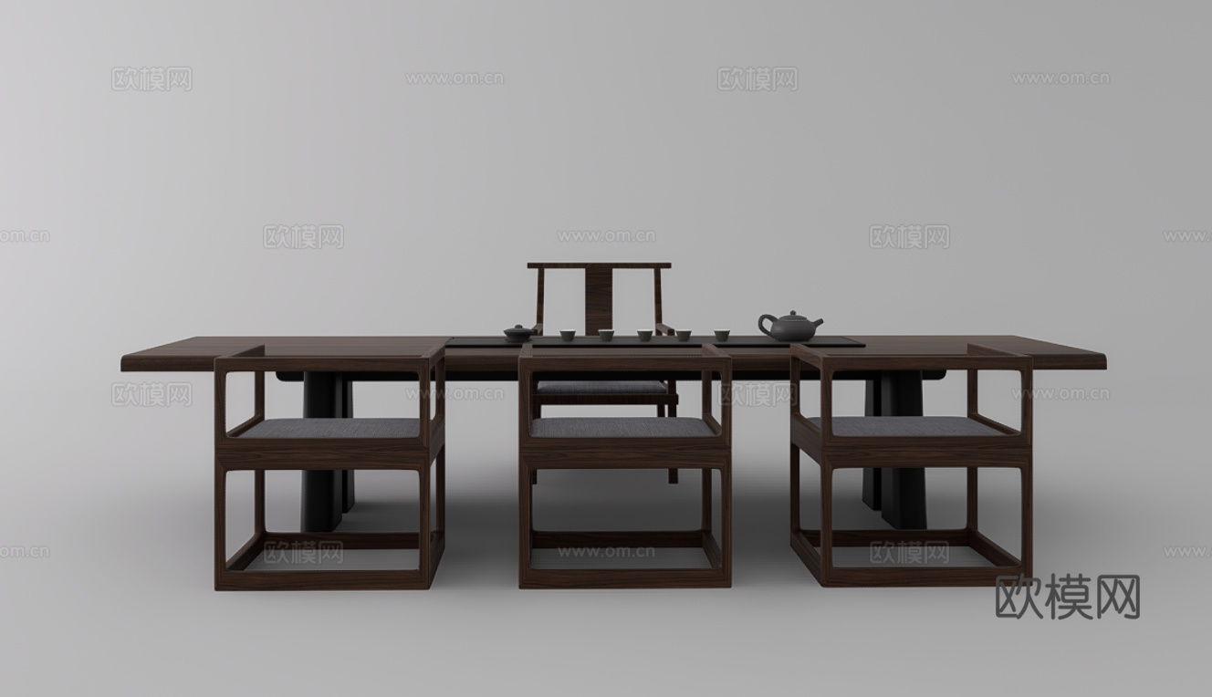 茶桌su模型