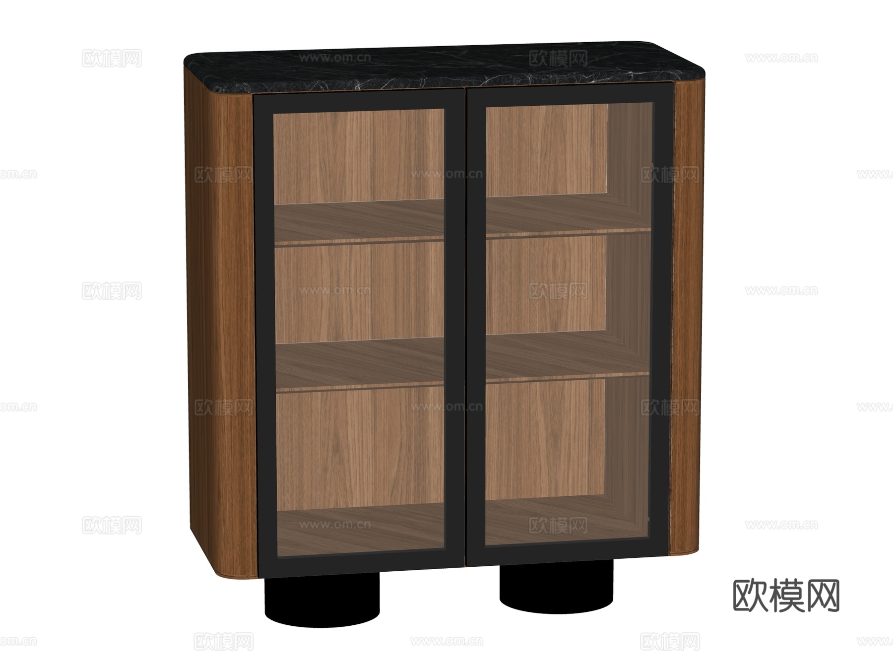 现代边柜装饰柜储物柜su模型