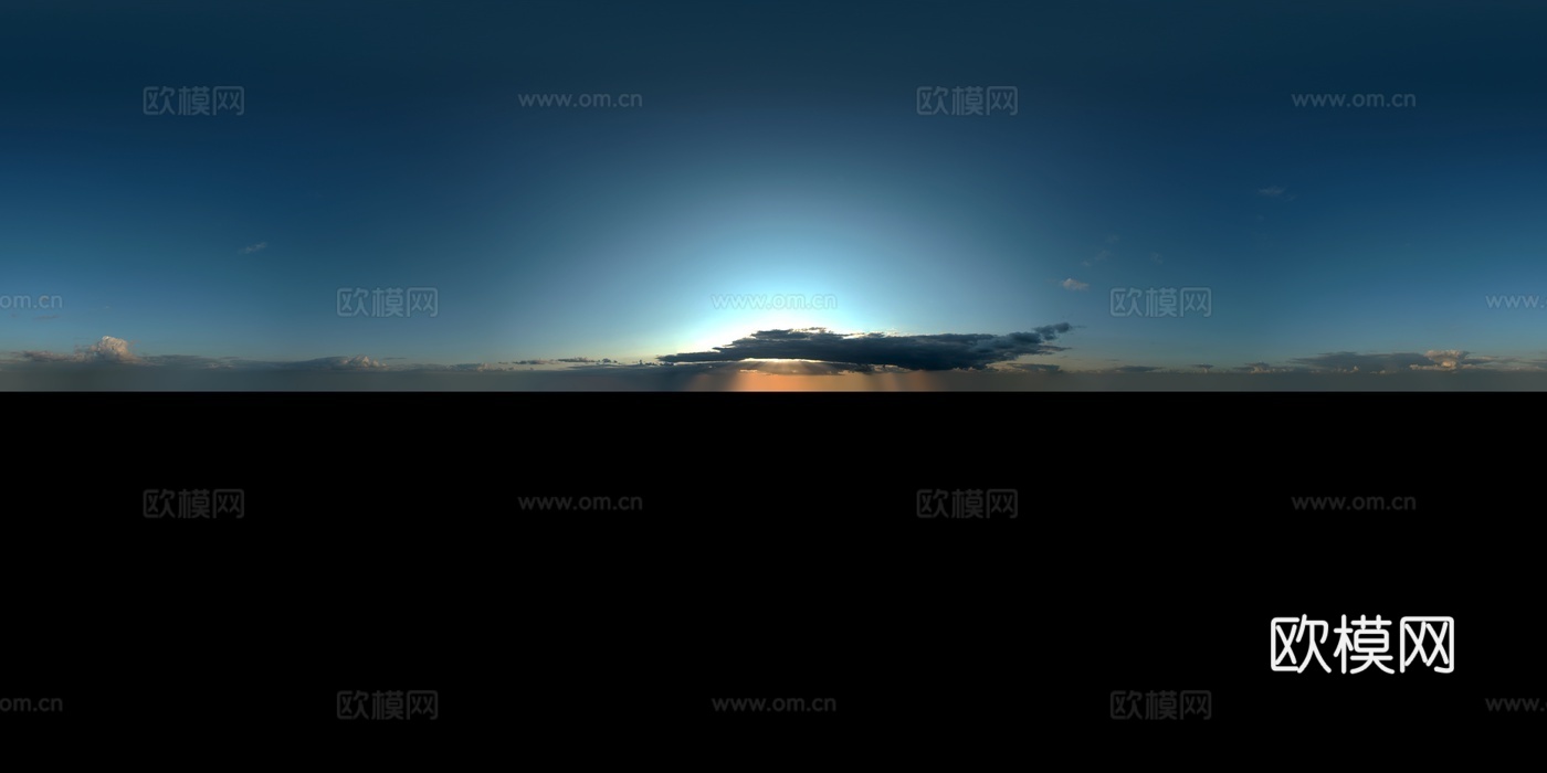 天空日出日落黎明黄昏蓝天白云HDR