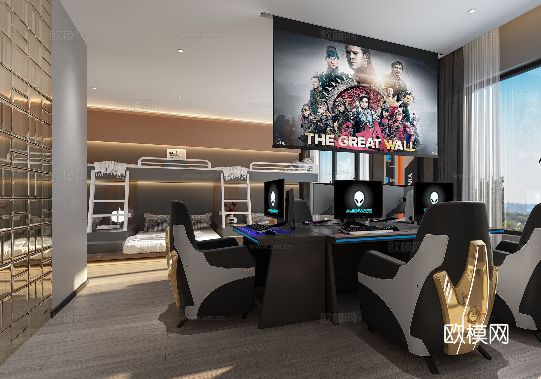 1800平电竞酒店 最新全套施工图 效果图合集cad施工图cad施工图