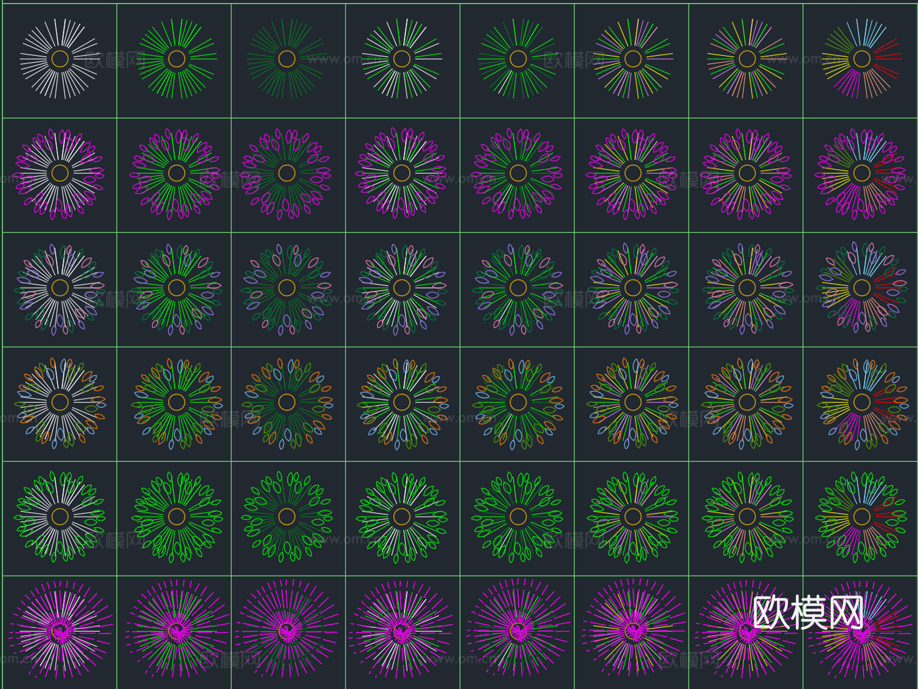 2026年最新景观花木植物绿植平面图例CAD图库cad施工图