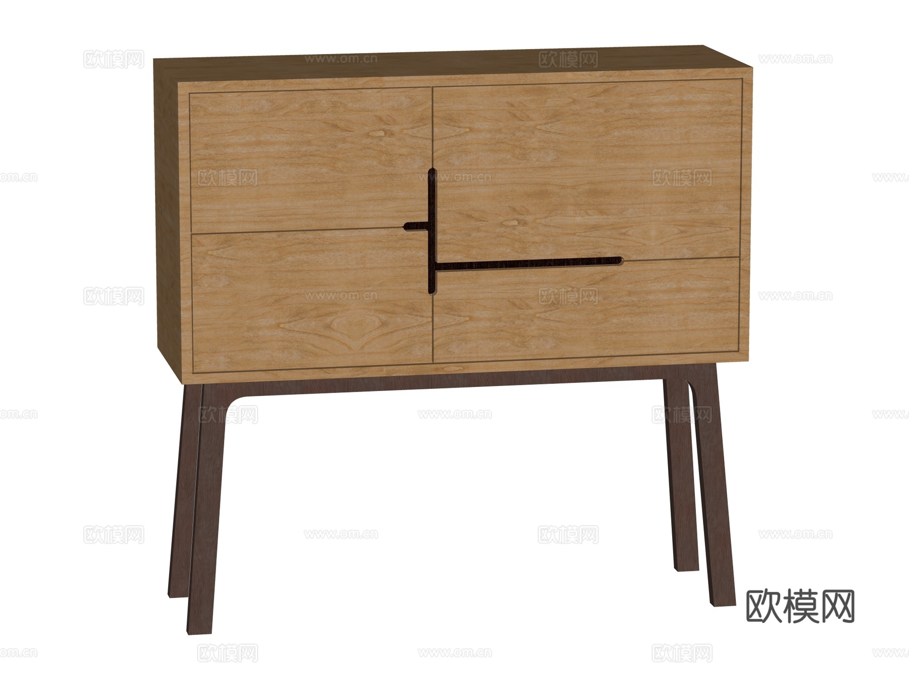 现代边柜装饰柜储物柜su模型