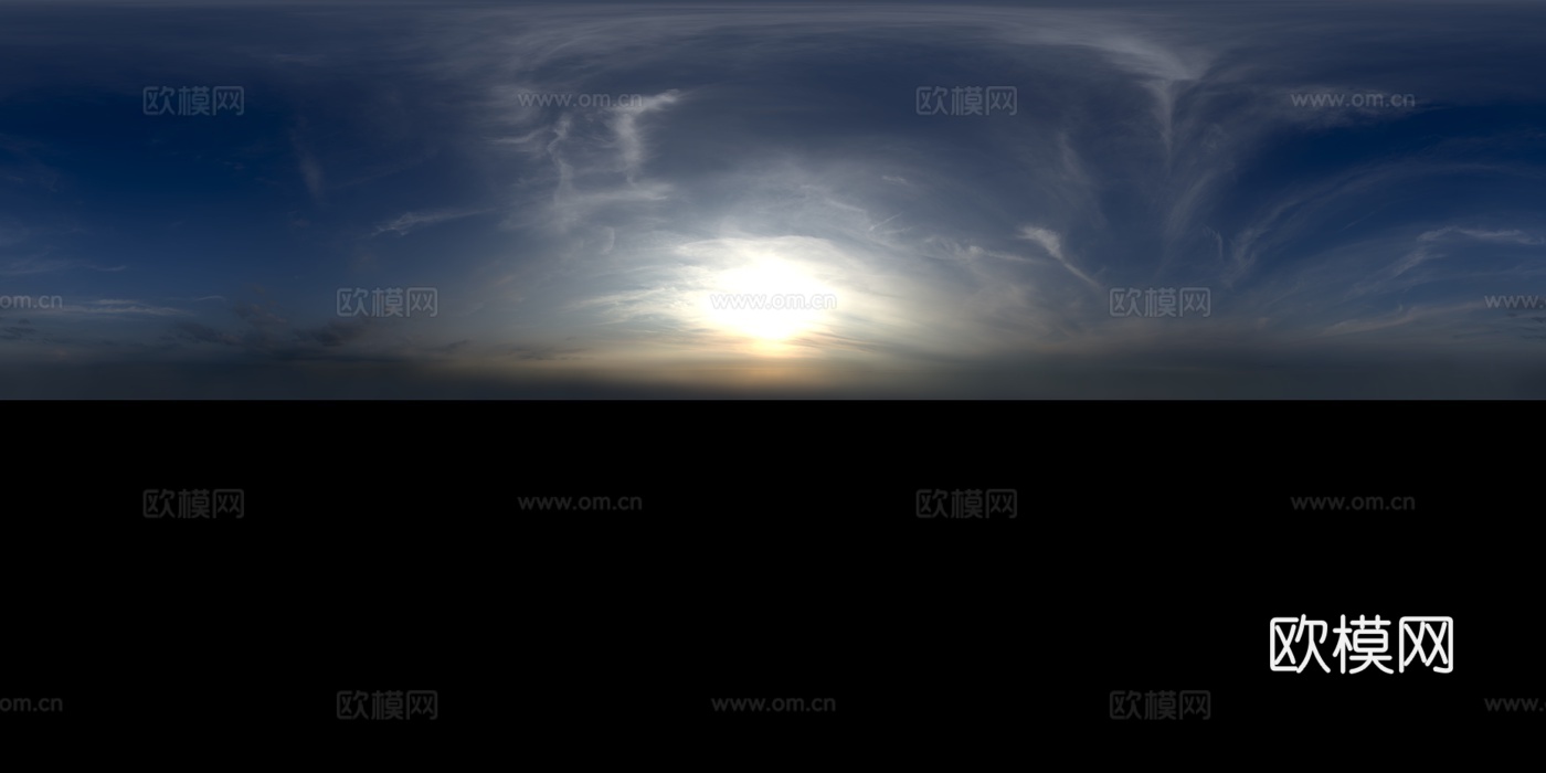 天空日出日落黎明黄昏蓝天白云HDR