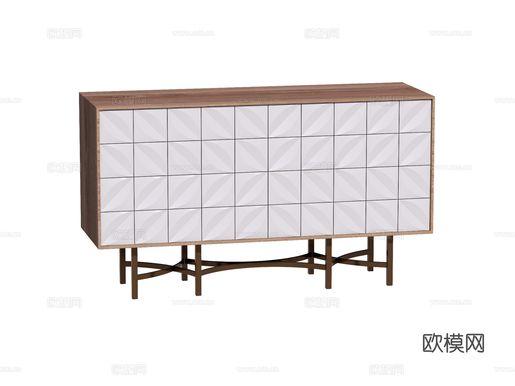 现代边柜装饰柜储物柜su模型