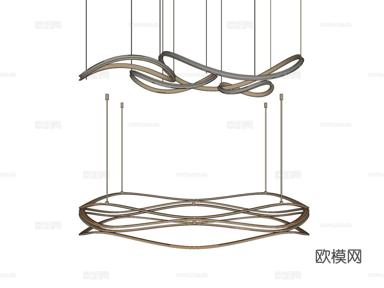 装饰吊灯su模型