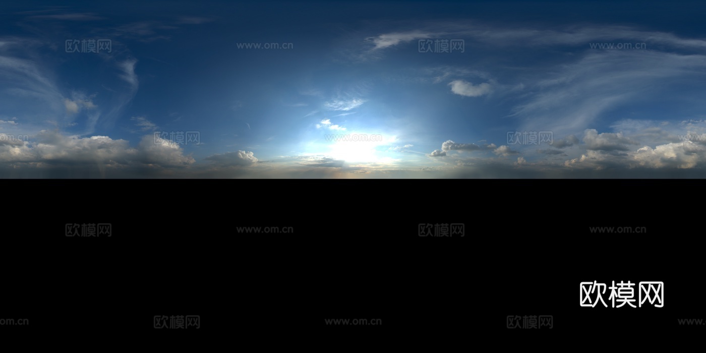 天空日出日落黎明黄昏蓝天白云HDR