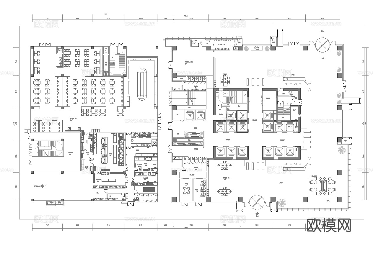 办公楼 最新全套施工图 效果图合集cad施工图