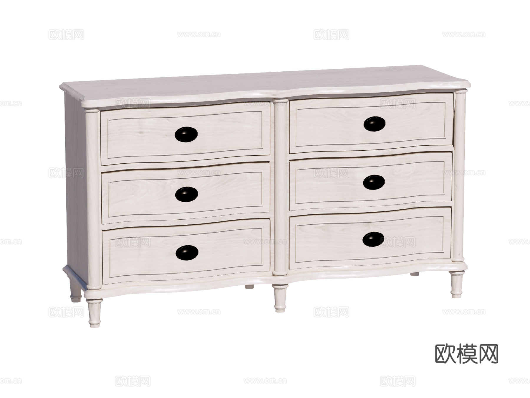 简欧边柜装饰柜储物柜su模型