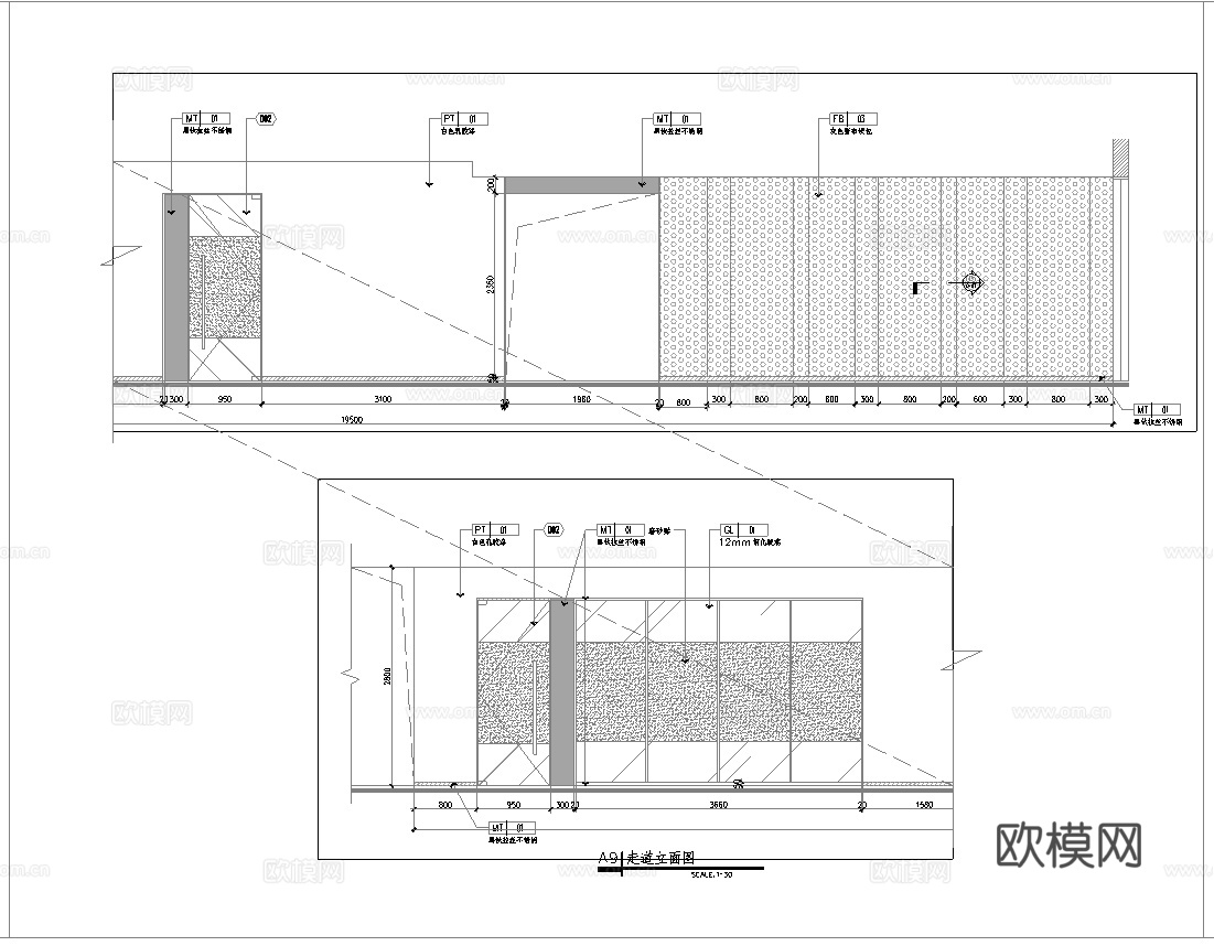 办公室 最新全套施工图 效果图合集cad施工图