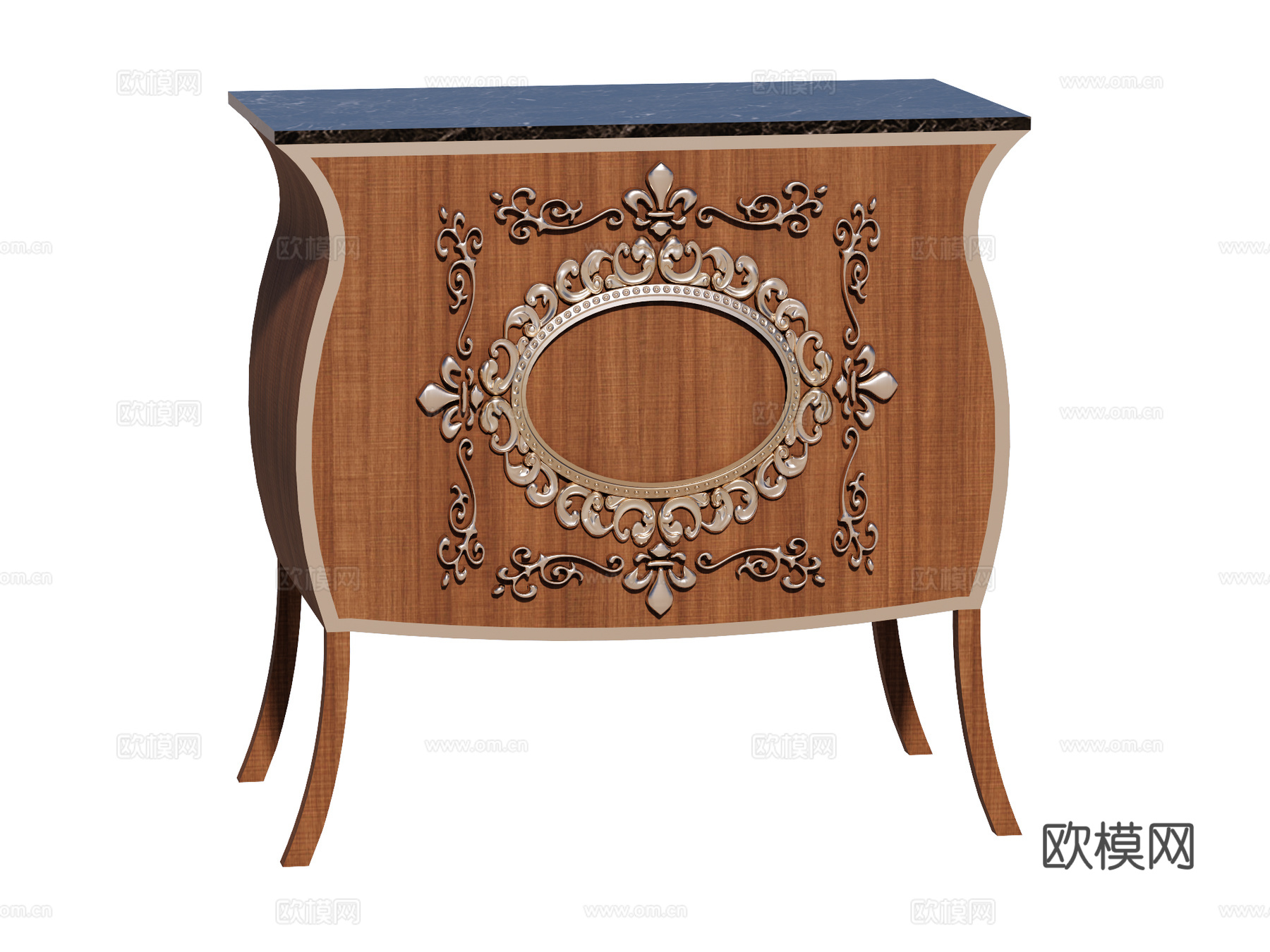 欧式边柜装饰柜储物柜su模型