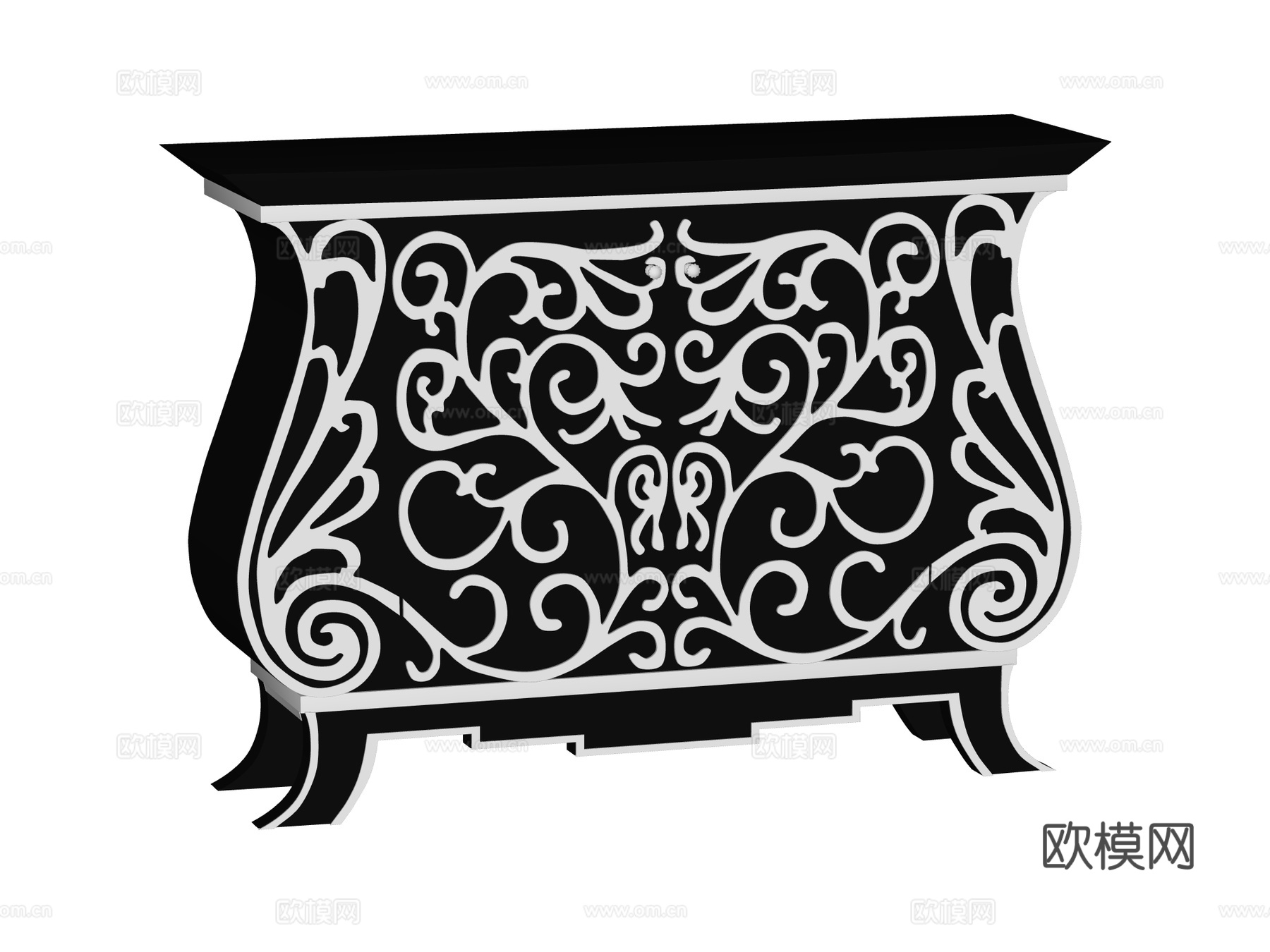 法式欧式装饰柜su模型