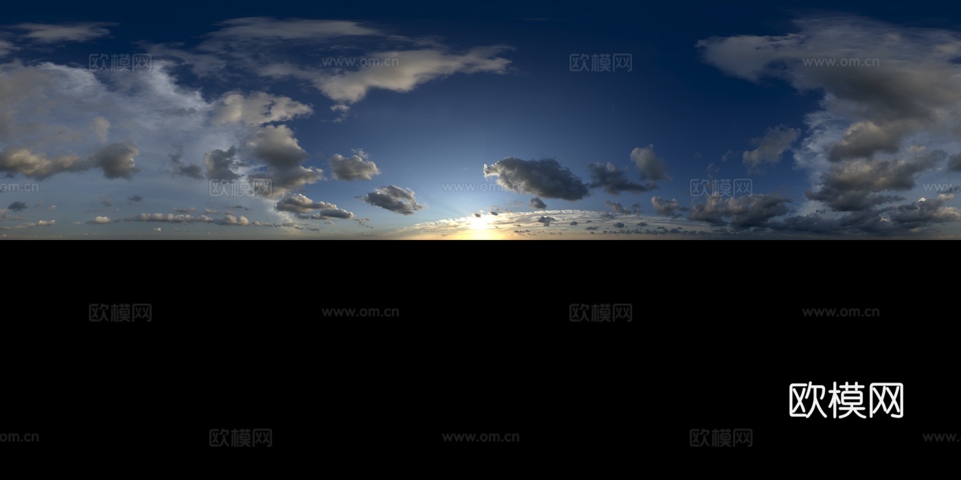 天空日出日落黎明黄昏蓝天白云HDR