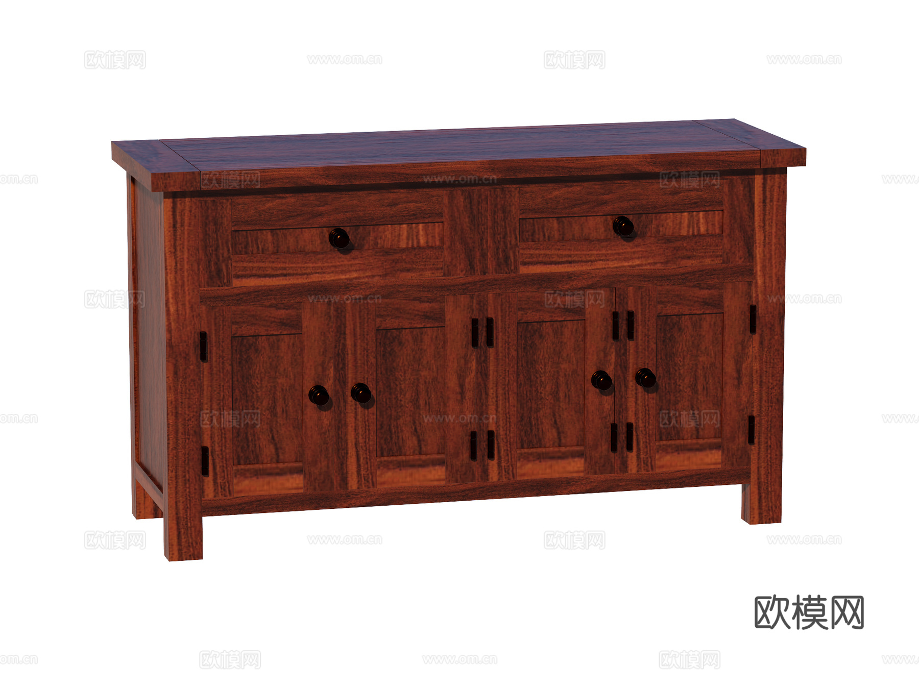 现代边柜装饰柜储物柜su模型