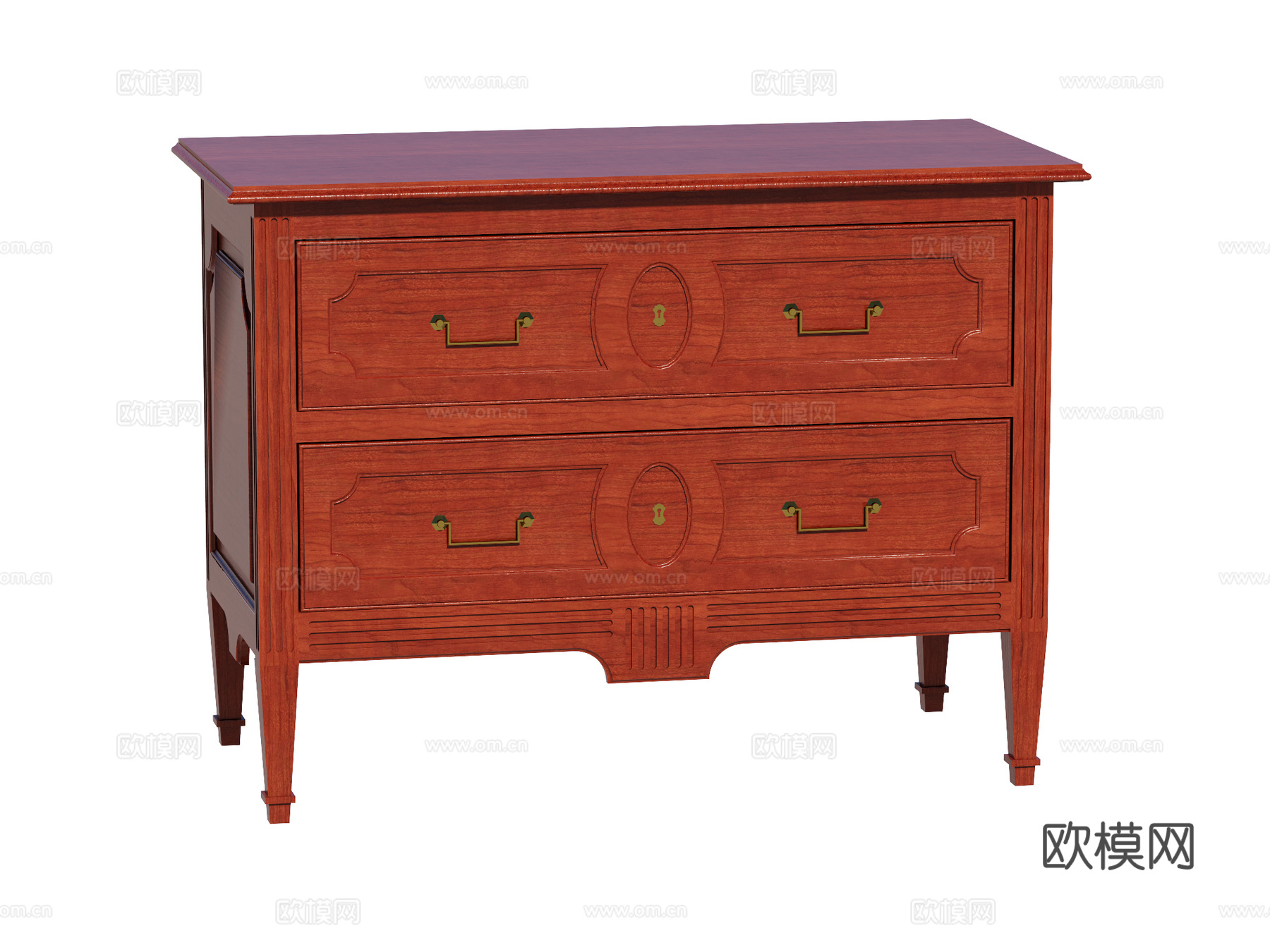 欧式边柜装饰柜储物柜su模型