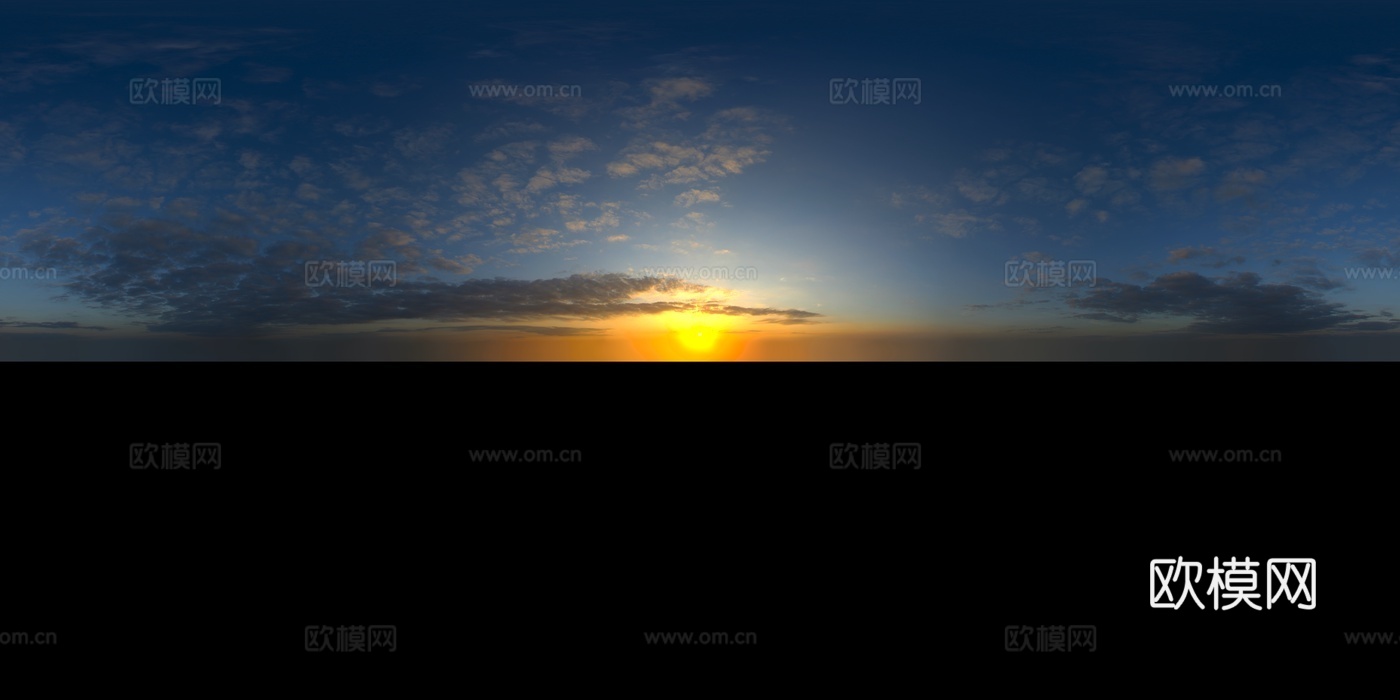 天空日出日落黎明黄昏蓝天白云HDR