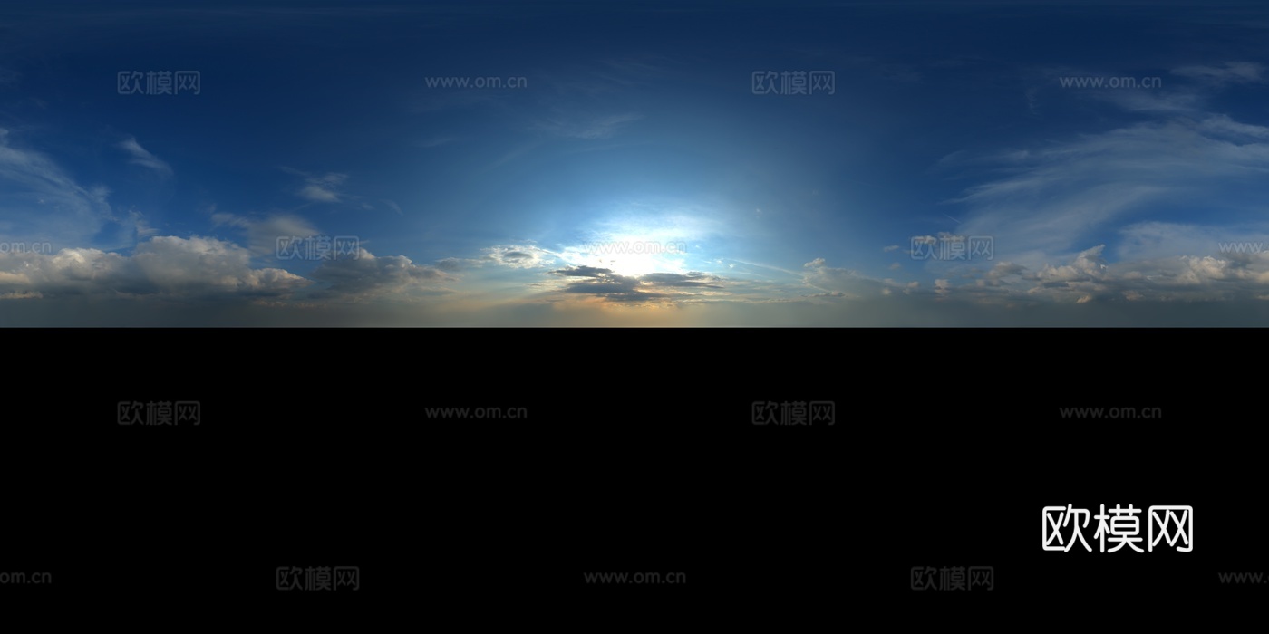 天空日出日落黎明黄昏蓝天白云HDR