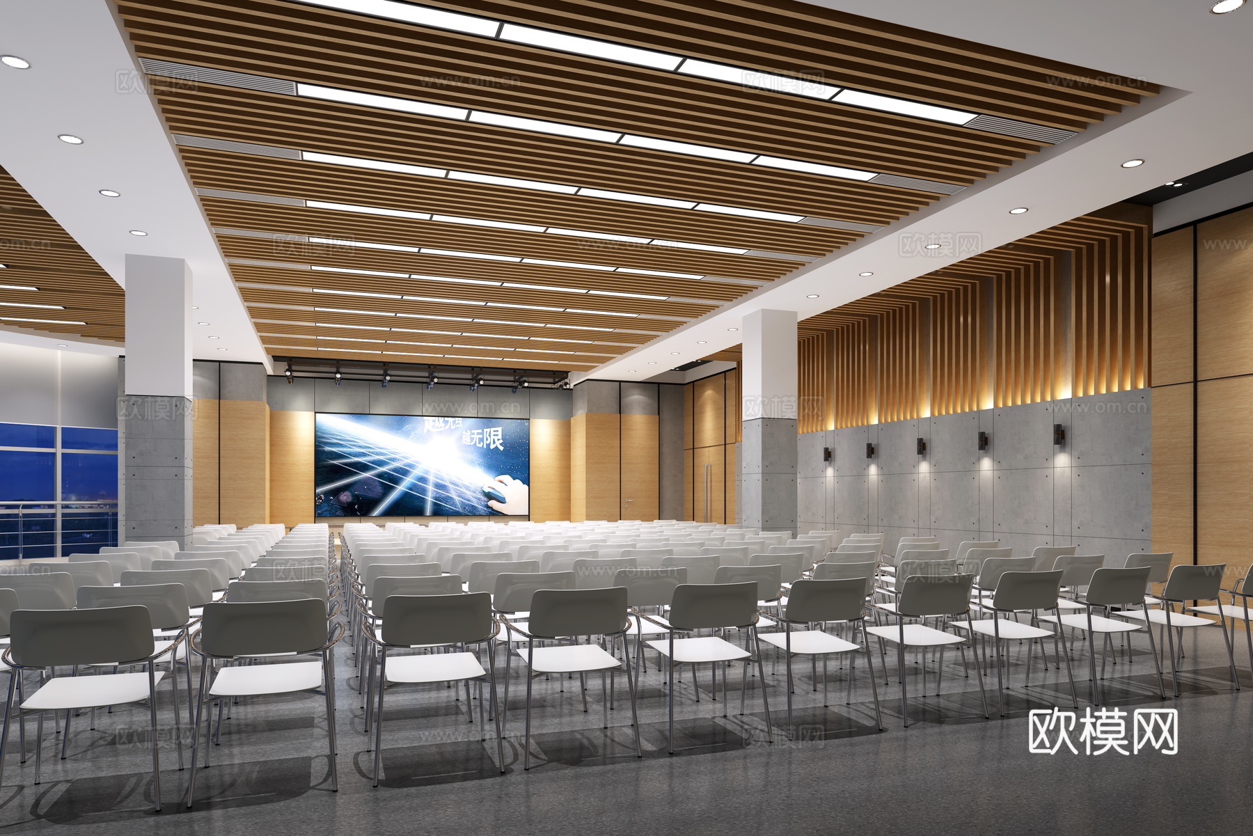 办公室报告厅 最新全套施工图 效果图合集cad施工图