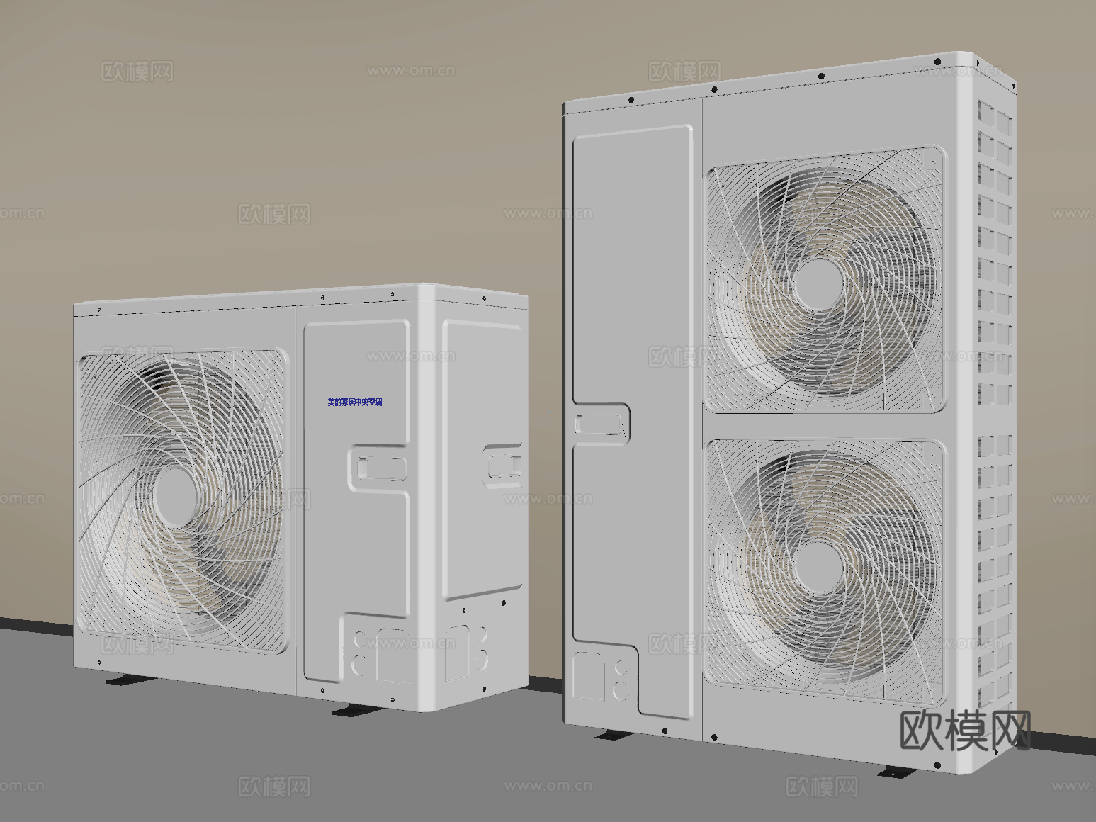 现代空调外机 中央空调 空调su模型