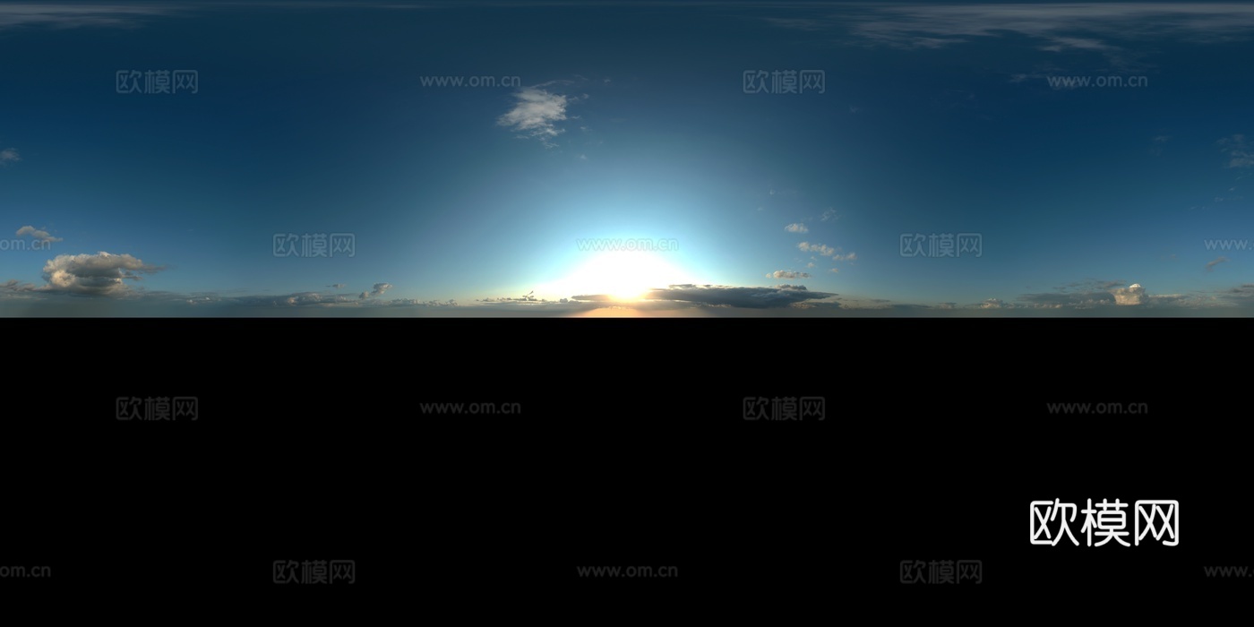 天空日出日落黎明黄昏蓝天白云HDR