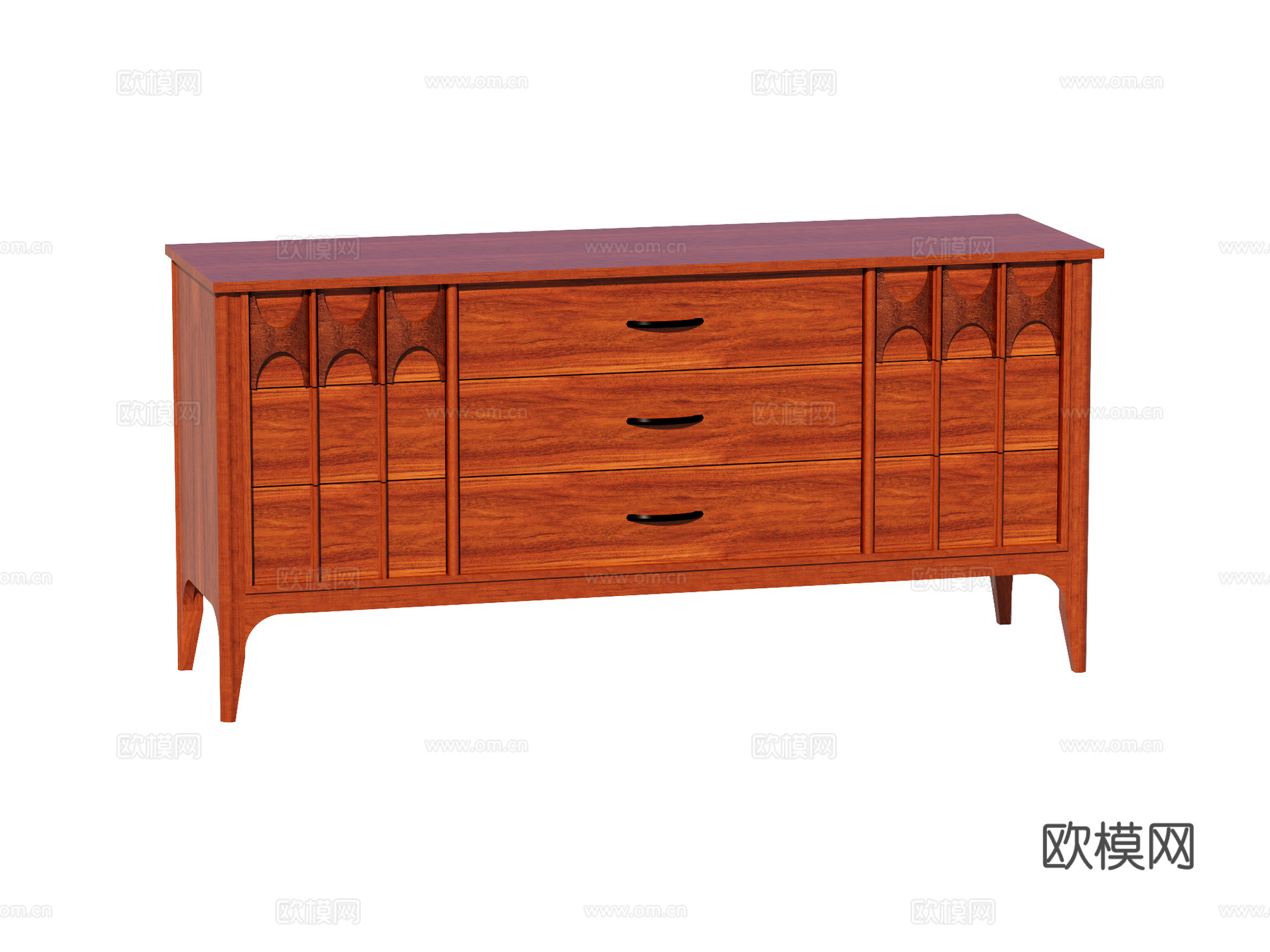 中古边柜装饰柜储物柜su模型