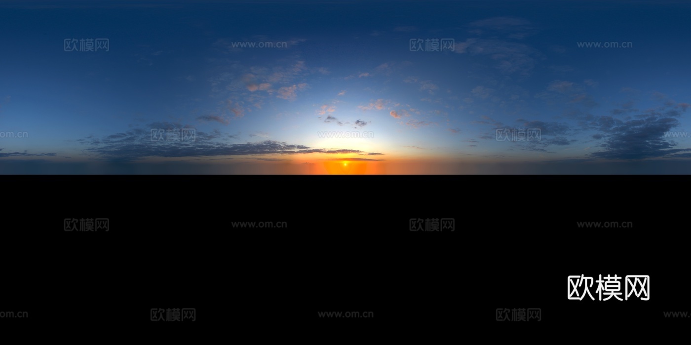 天空日出日落黎明黄昏蓝天白云HDR