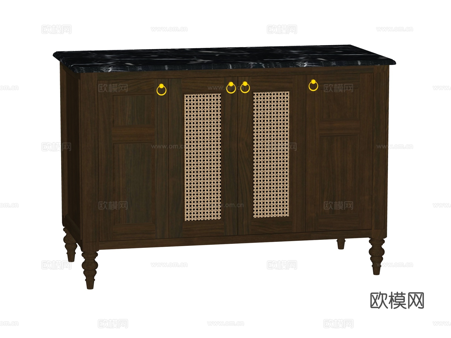中古边柜装饰柜储物柜su模型