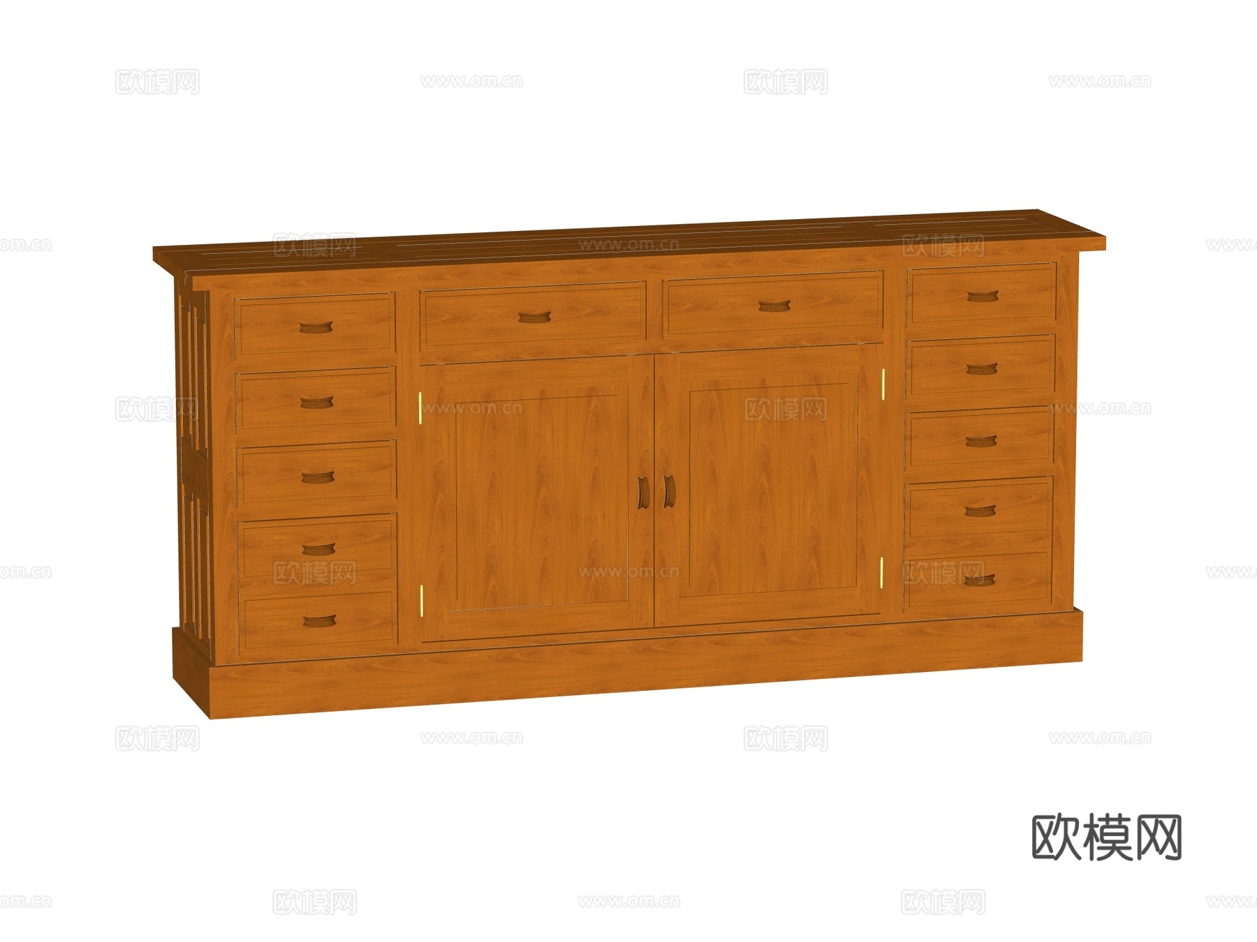 中古边柜装饰柜储物柜su模型