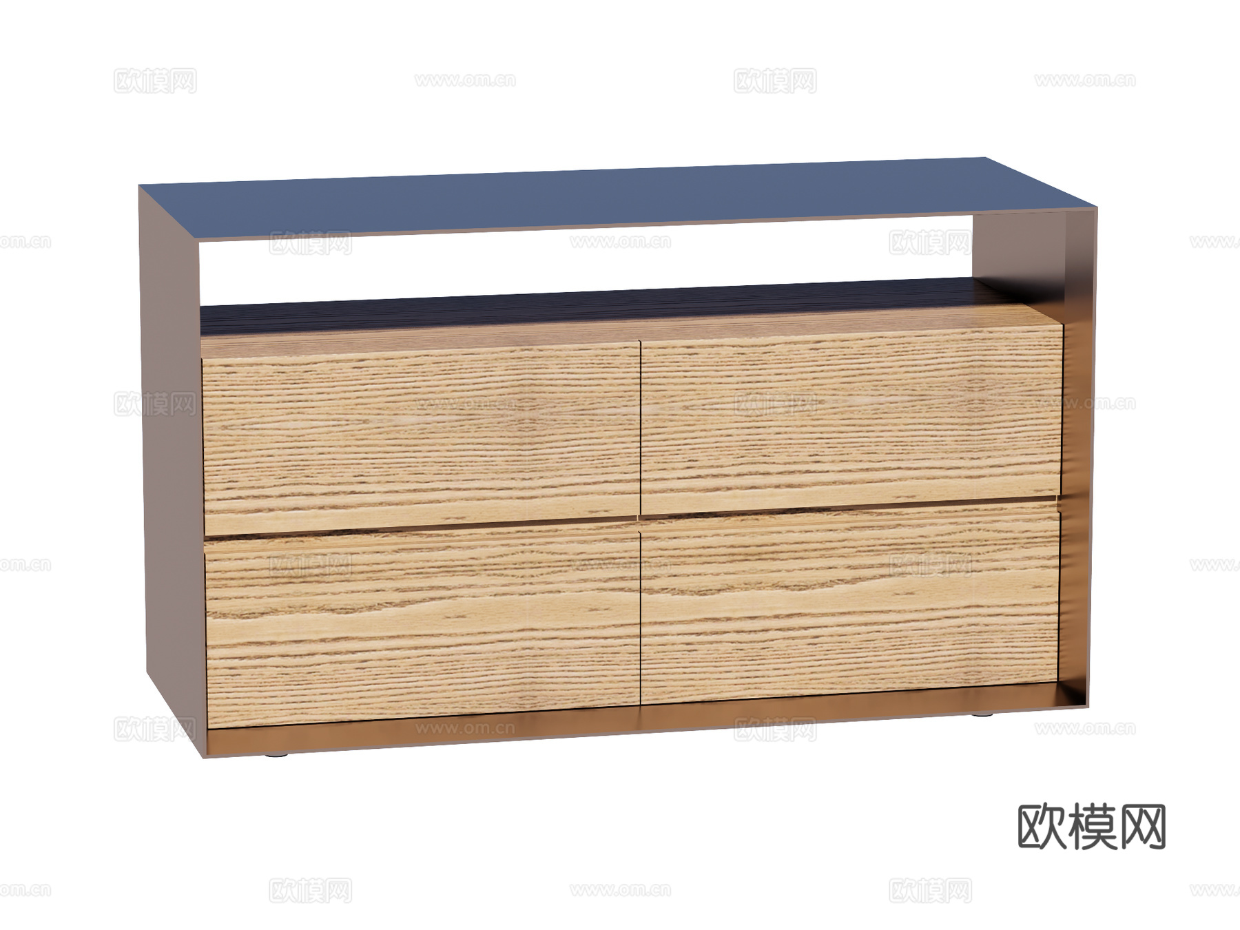 现代边柜装饰柜储物柜su模型