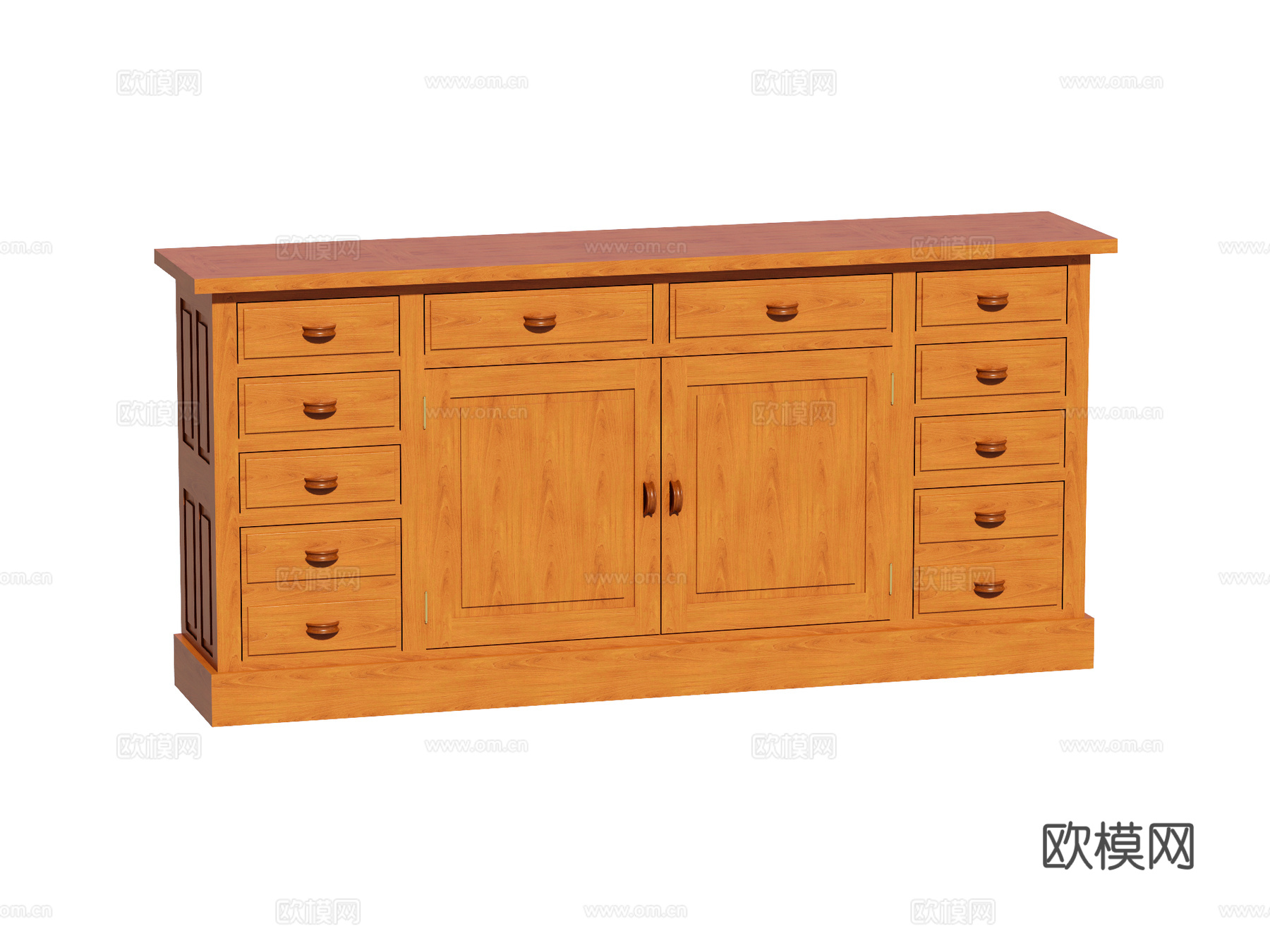 中古边柜装饰柜储物柜su模型