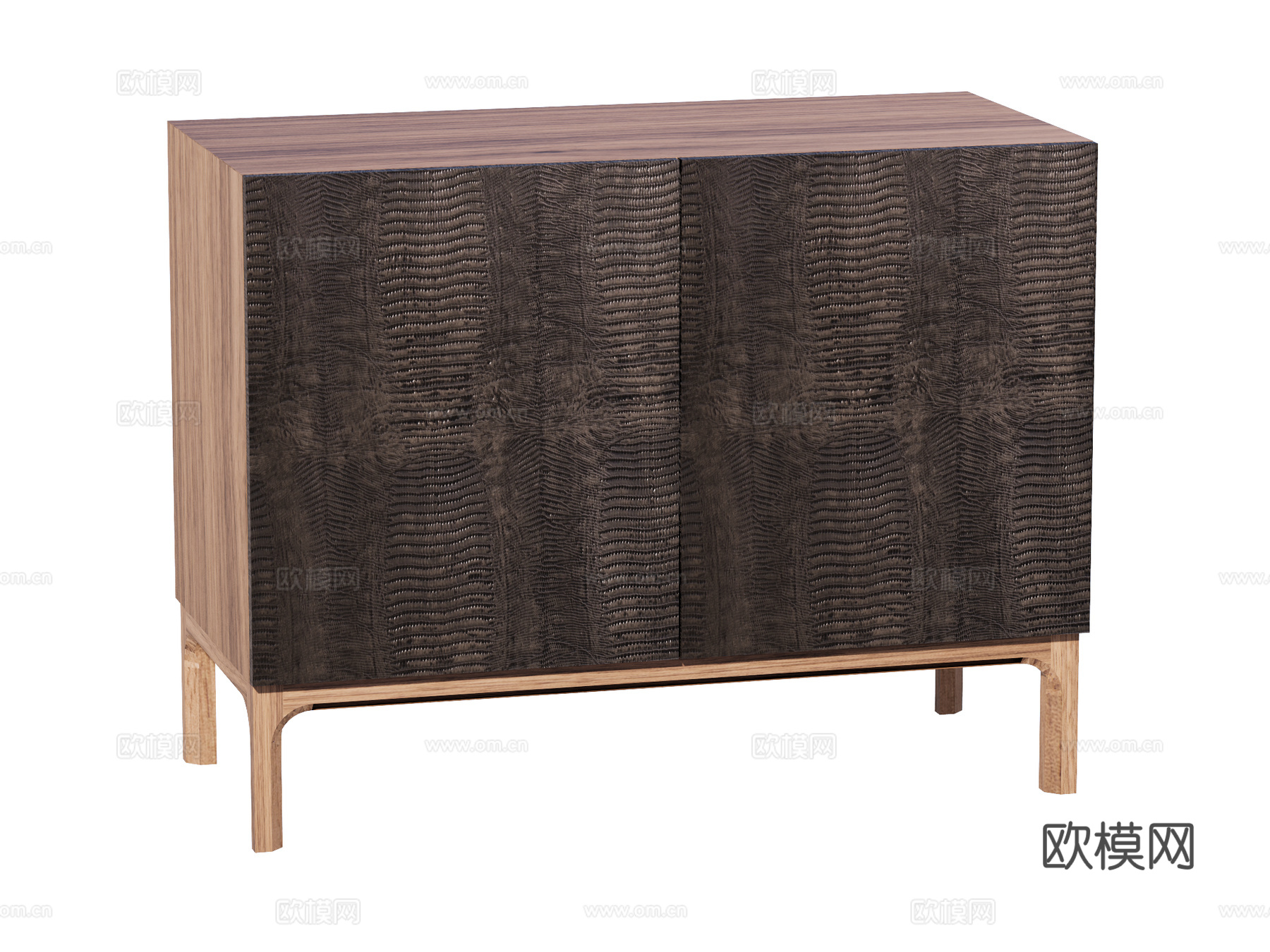 现代边柜装饰柜储物柜su模型