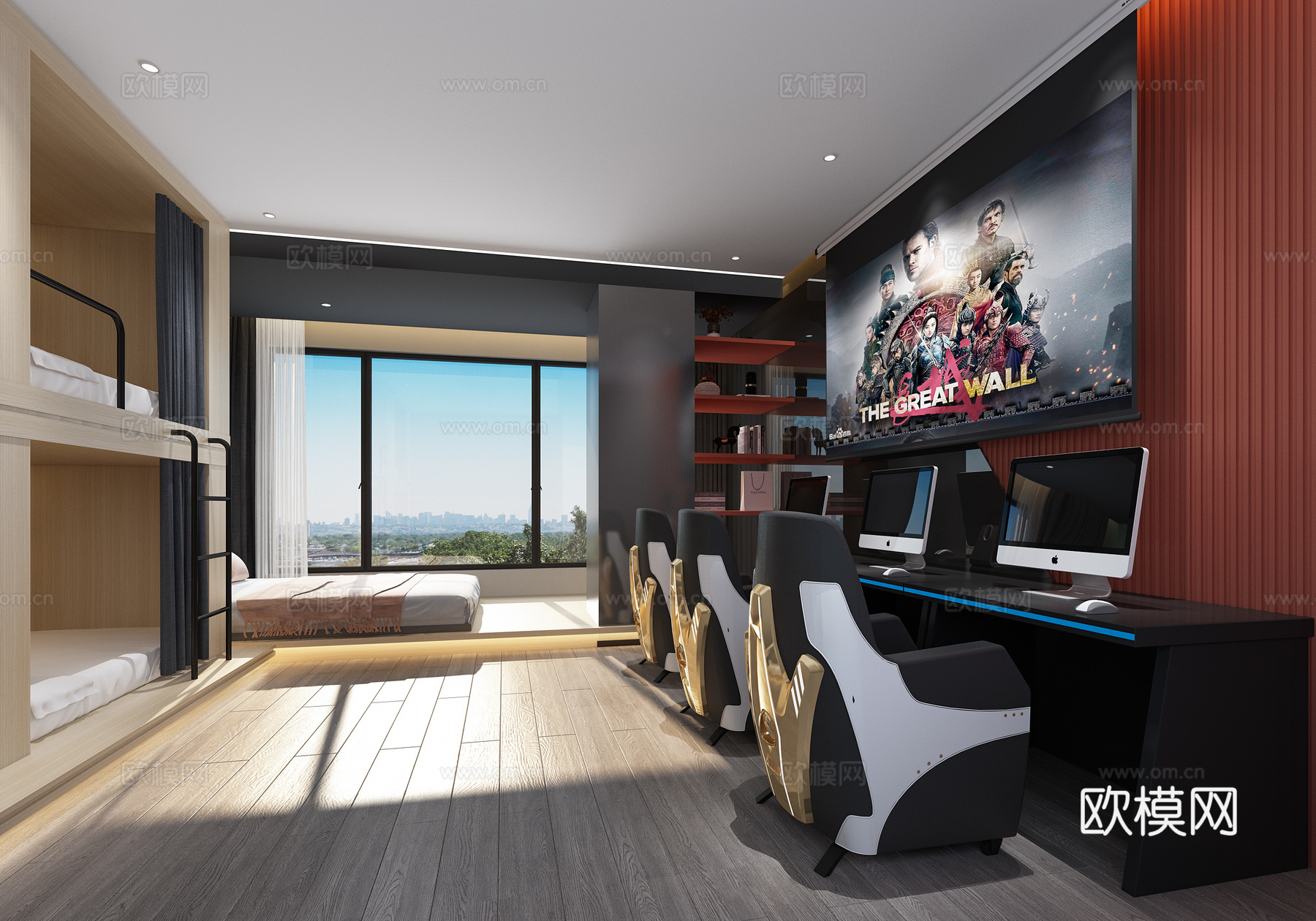 1800平电竞酒店 最新全套施工图 效果图合集cad施工图cad施工图