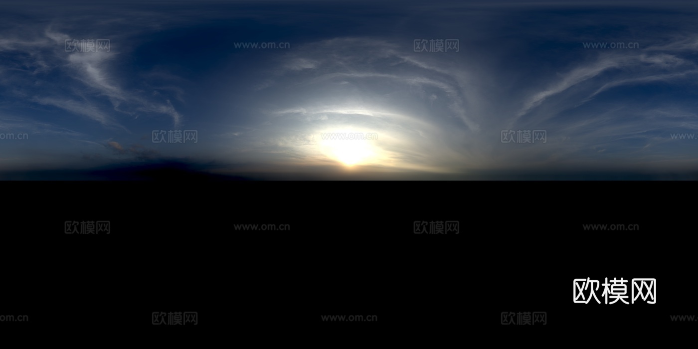 天空日出日落黎明黄昏蓝天白云HDR